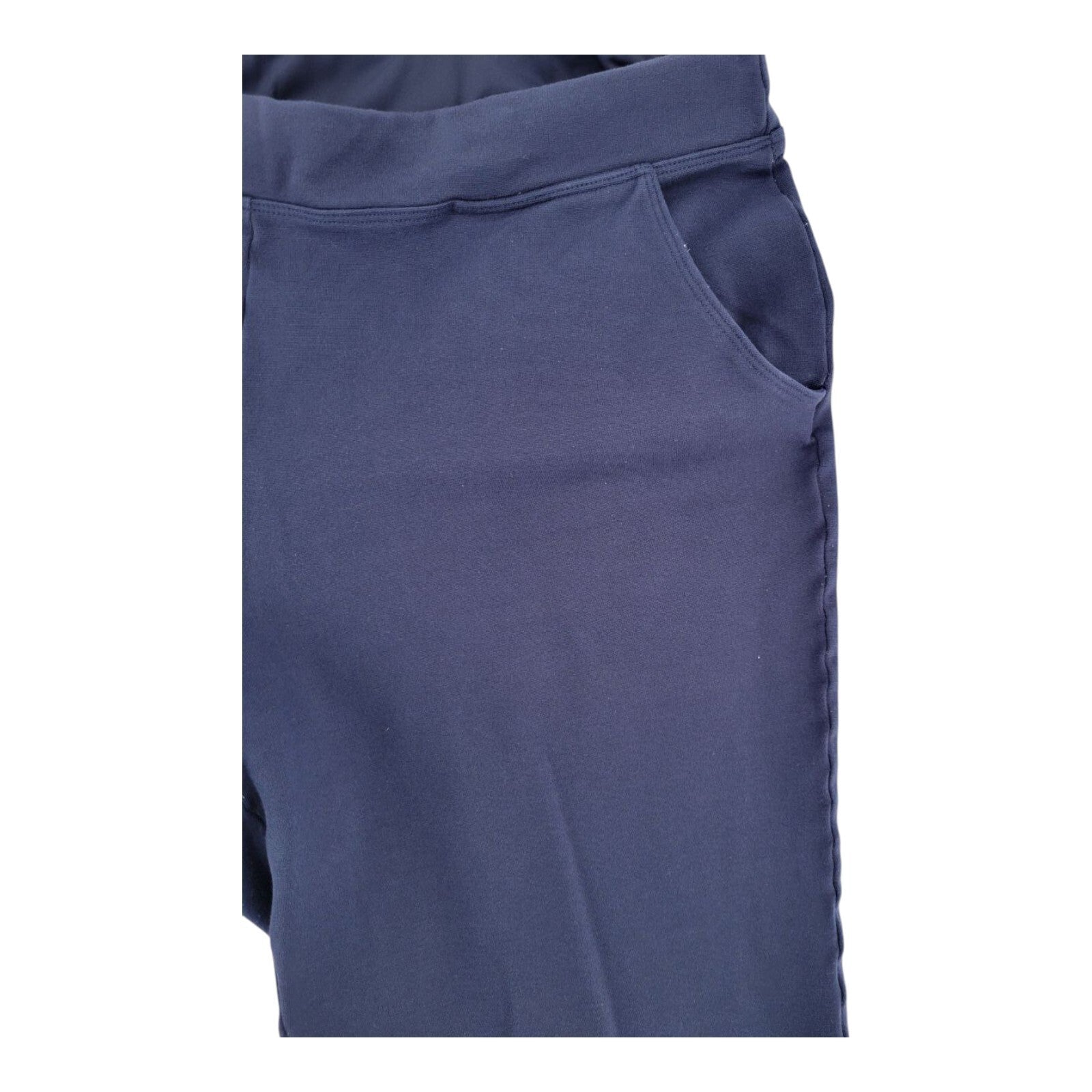 Belle Kim Gravel Womens Navy Stretch Pull On Knit Capri Pants Size 16
