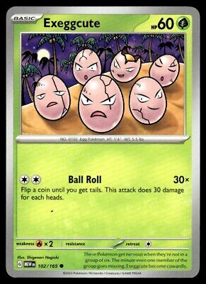 Pokemon 2023 Scarlet & Violet 151 Exeggcute Common #102 Near Mint Card