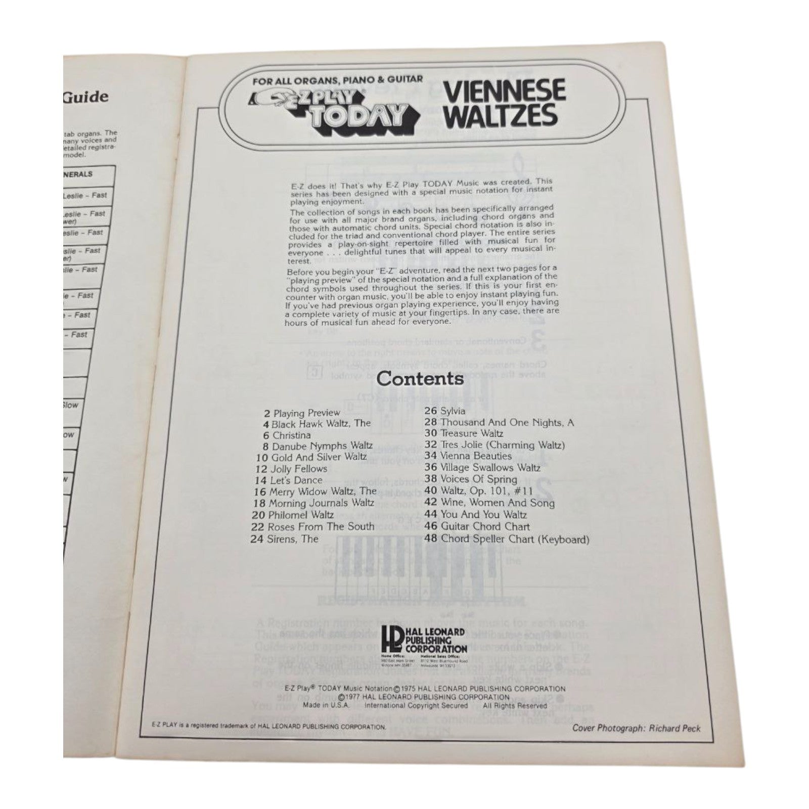 E-Z Play Today 71 Viennese Waltzes for Organs Piano & Guitar Vintage Music Book