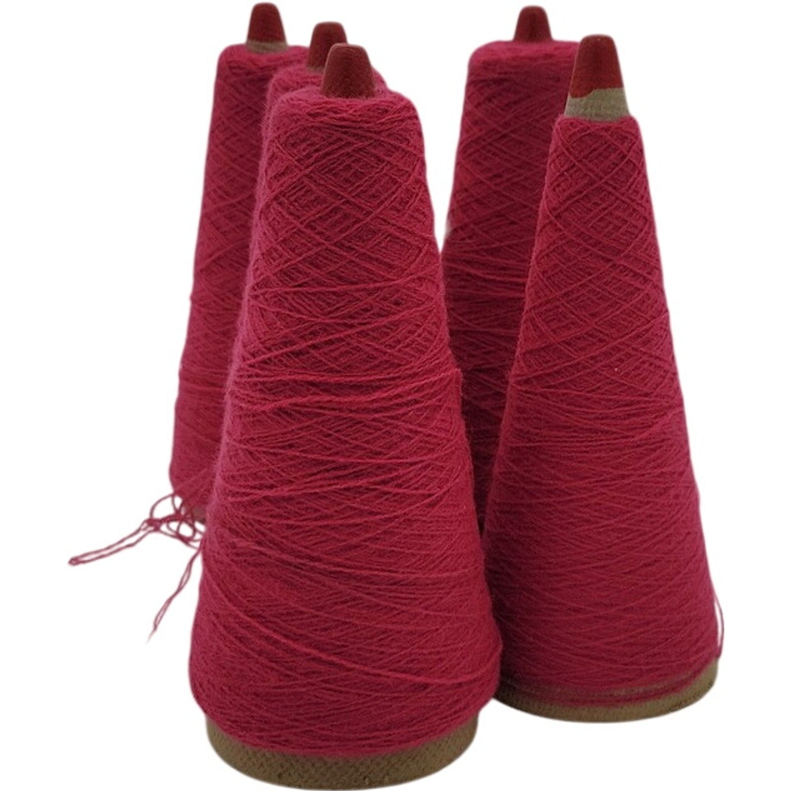 Vintage Phoenix Dye Works Federal Raspberry Yarn Cone 2/24 508141 Lot of 5