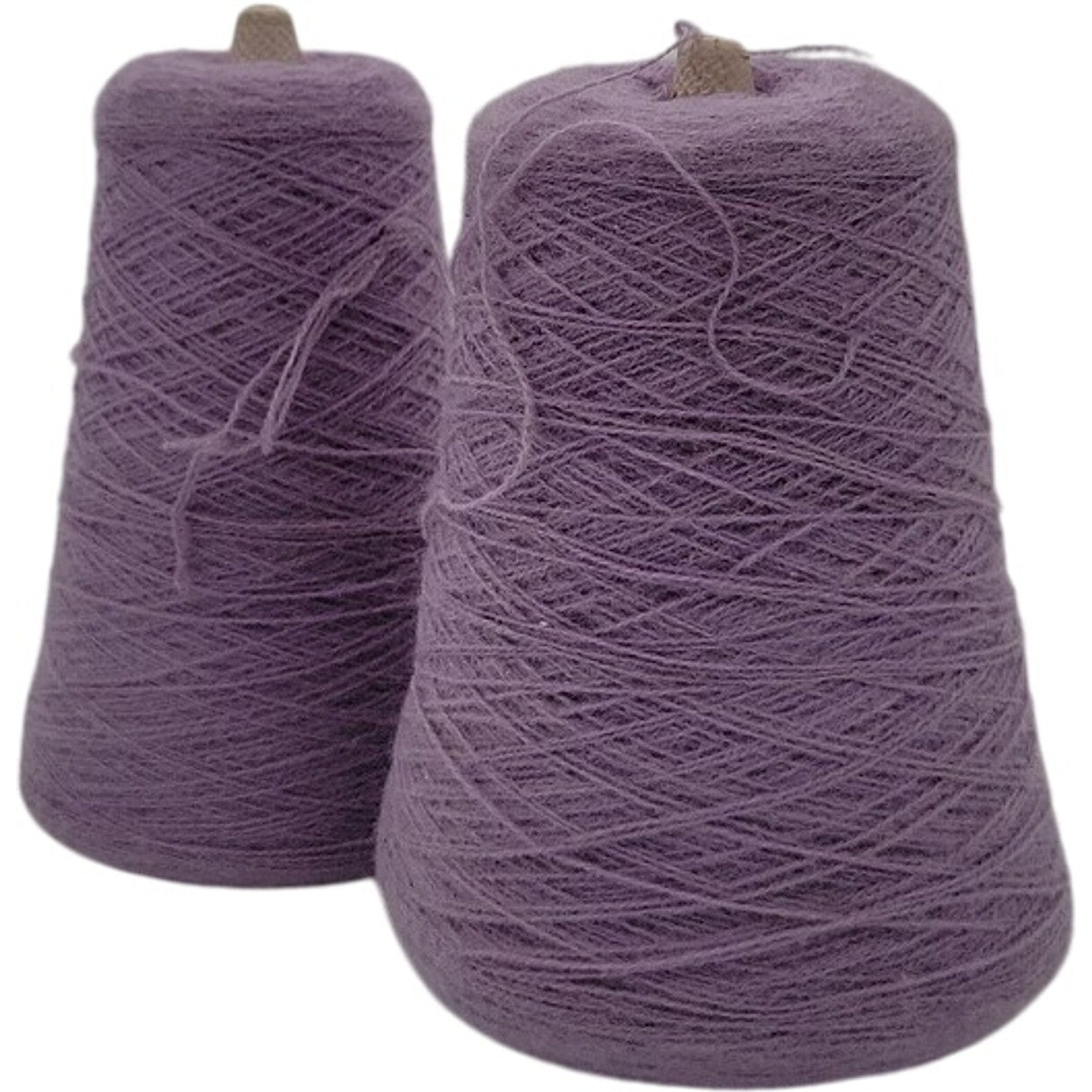 Vintage 1980s Templon 2/24 Lavender Heather Yarn Cones S-50851 Lot of 2