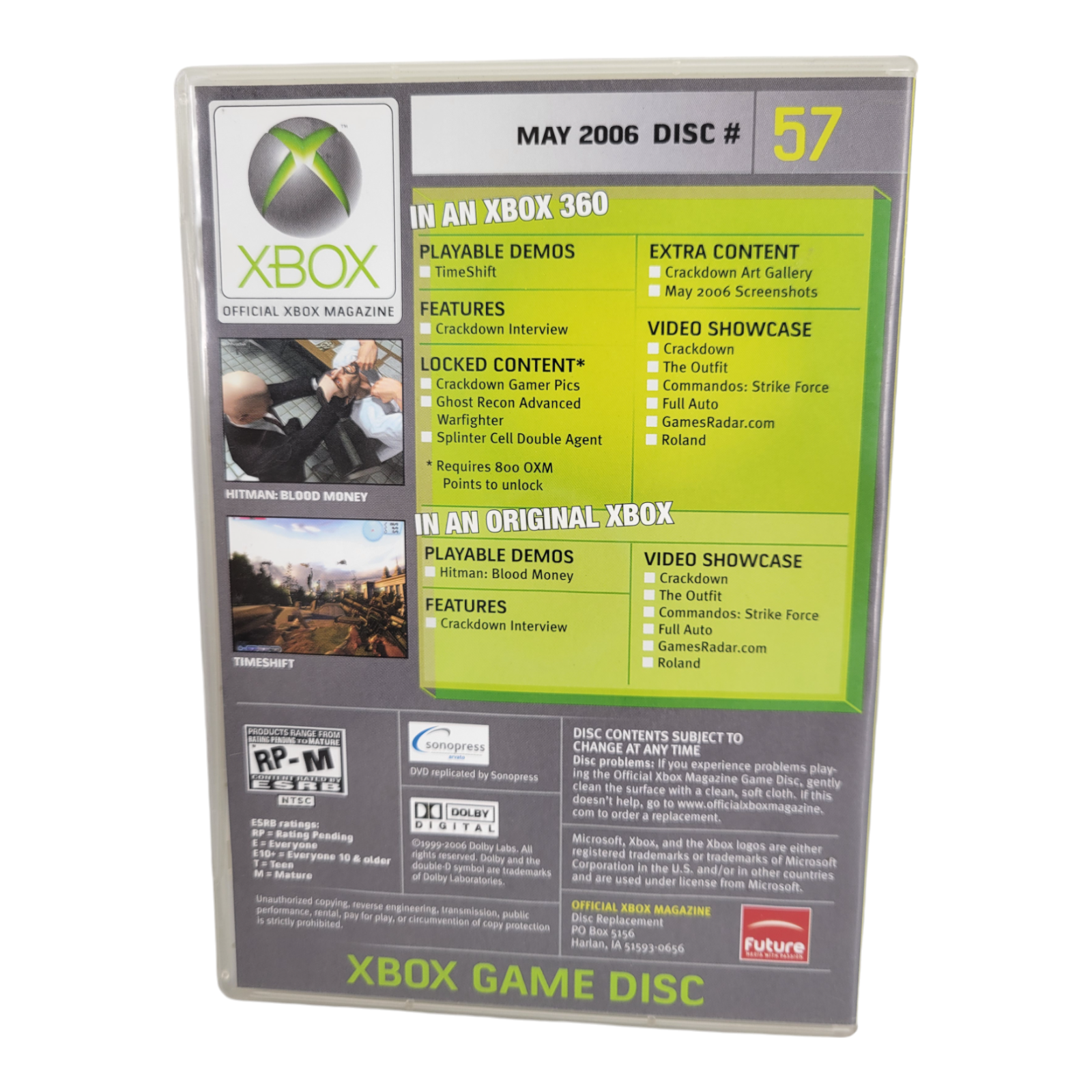 Xbox 360 Hitman Blood Money Demo Disc 57 Playable on Original Xbox