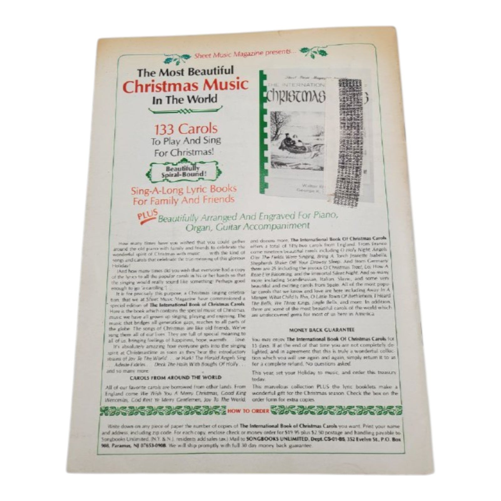 Sheet Music Magazine Great TV Themes Easy Organ Nov 1985 Vol. 9 No. 8