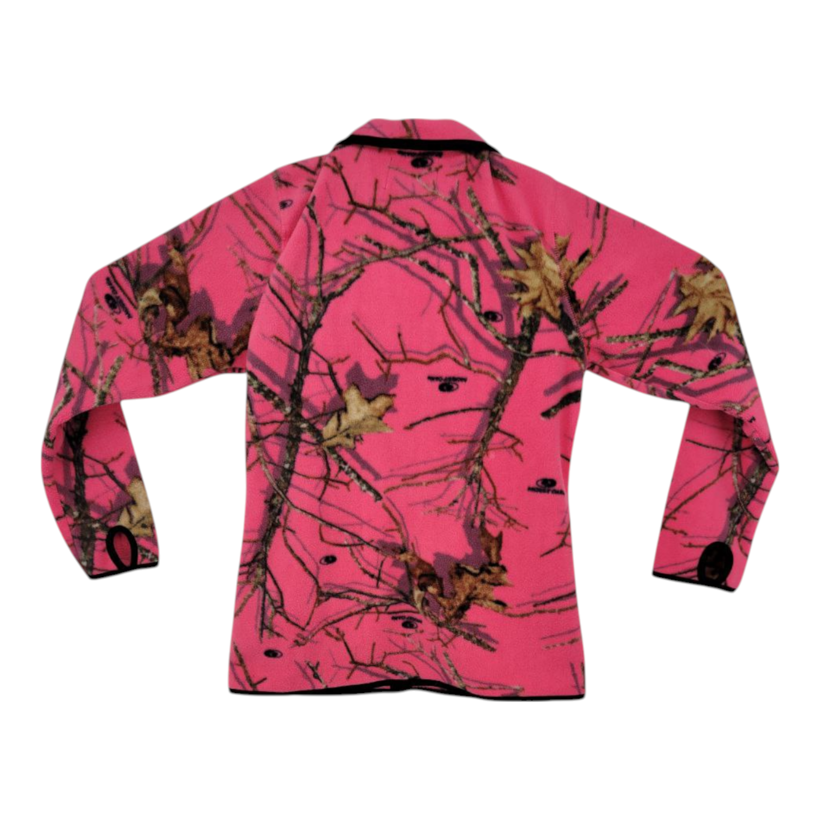 Mossy Oak Girls Pink Camo Fleece Jacket Full Zip Womens S 4-6