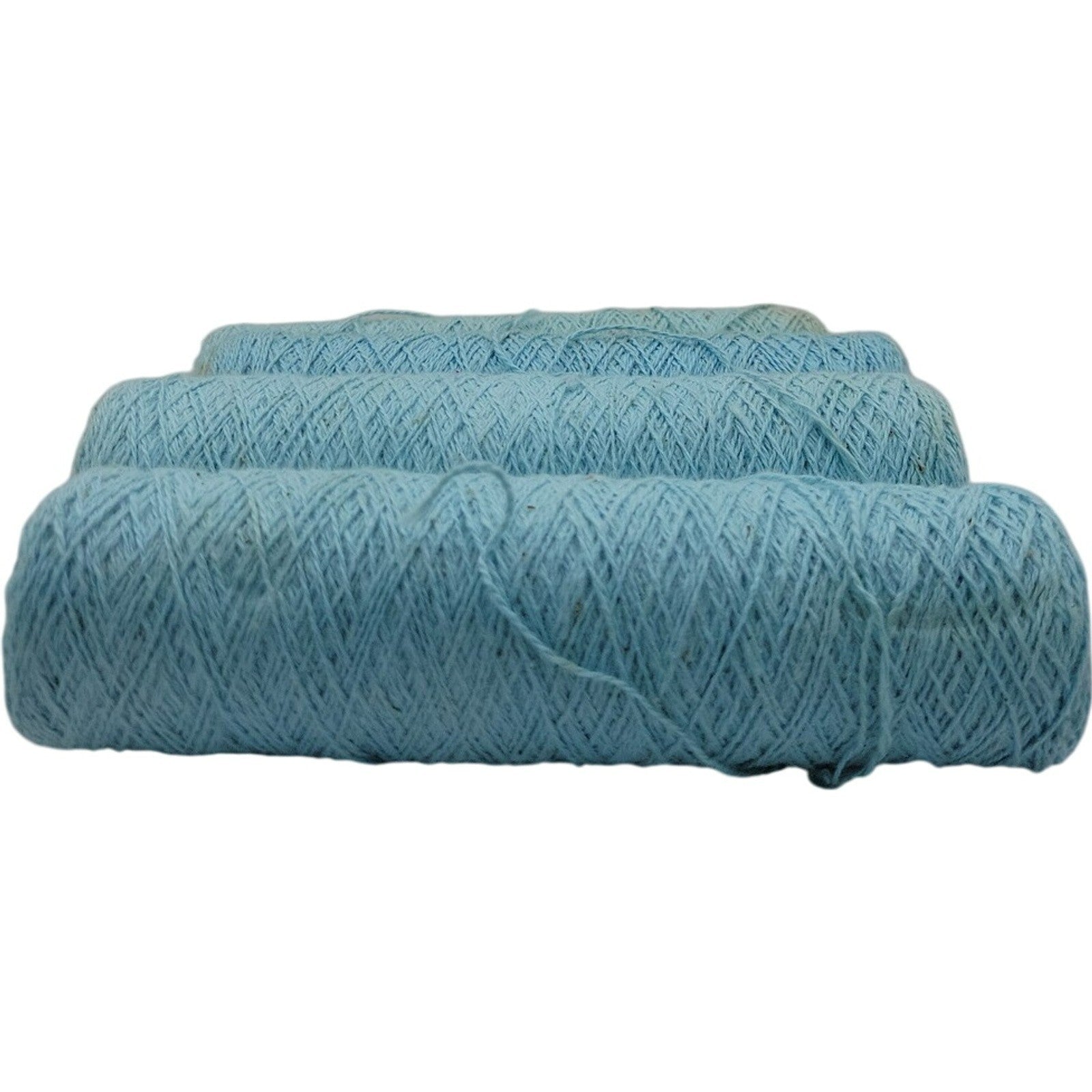 Vintage Teal Blue Weaving Knitting Crochet Cone Yarn Lot of 4