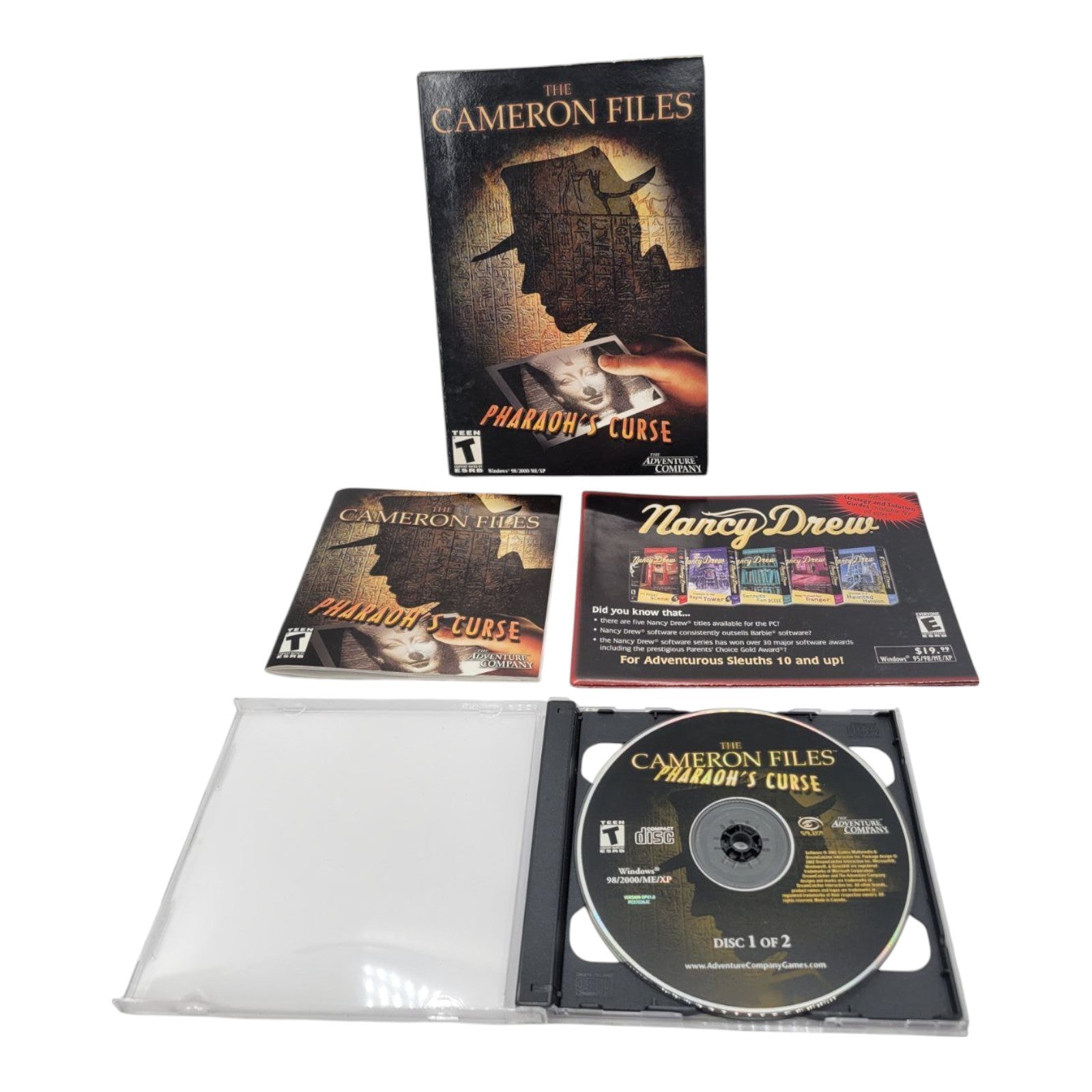 The Adventure Company The Cameron Files Pharaohs Curse PC CD ROM Game 2002