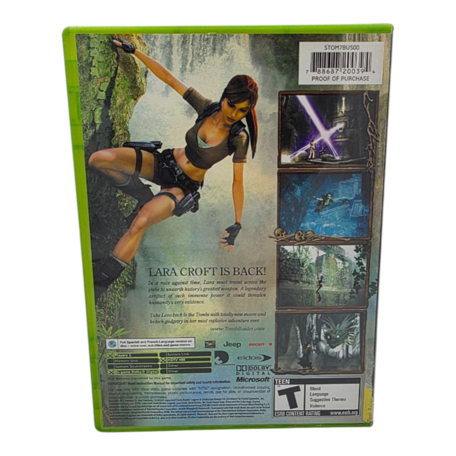 Xbox Lara Croft Tomb Raider Legend Complete with Manual Tested 2006