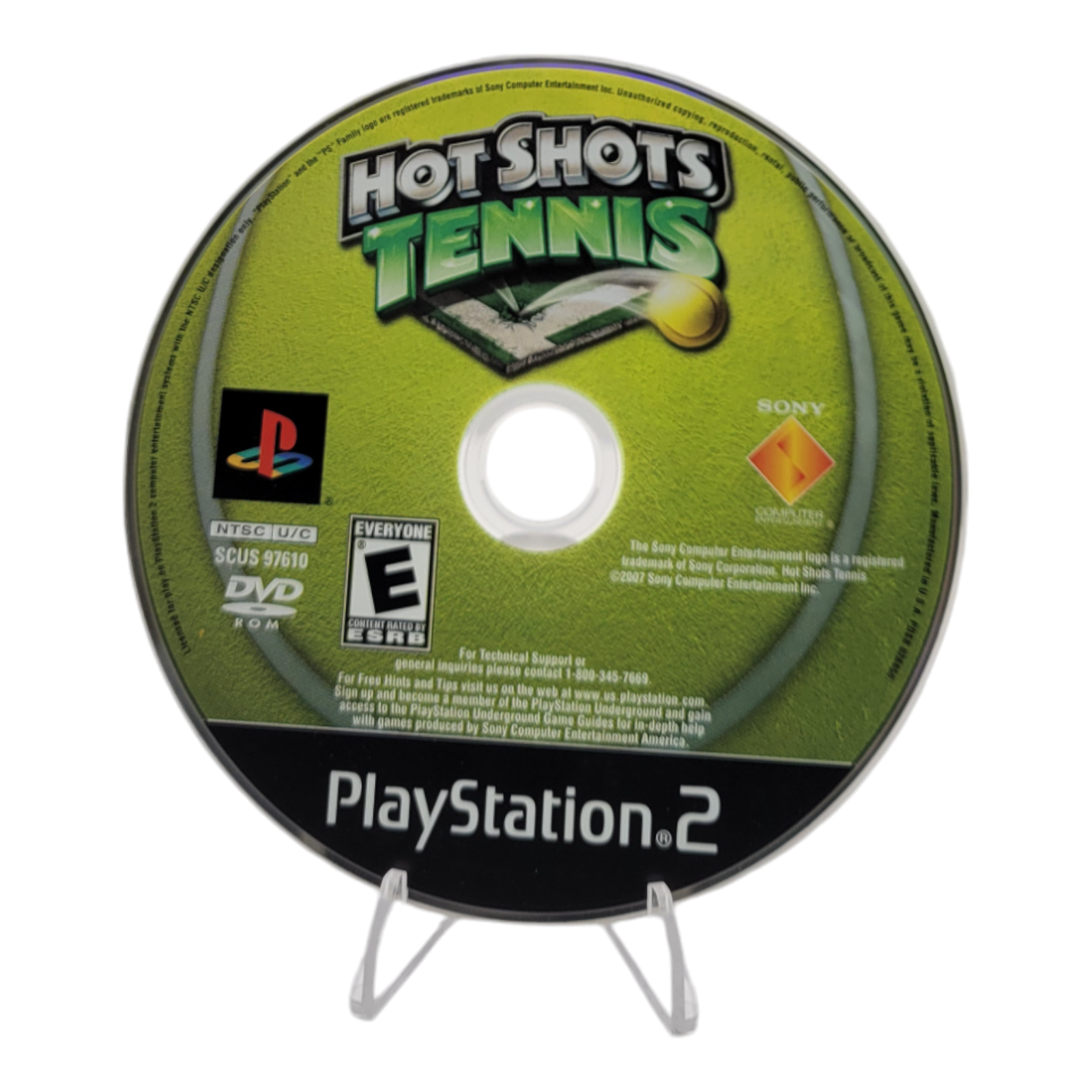 Sony Hot Shots Tennis PlayStation 2 PS2 2007 Game with Case and Manual