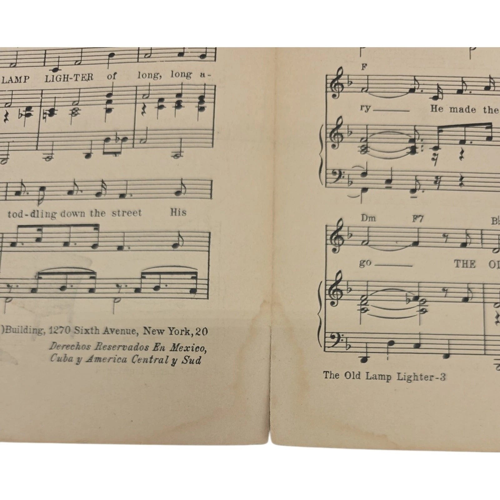 The Old Lamp-Lighter 1946 Sheet Music by Charles Tobias & Nat Simon Blue Barron