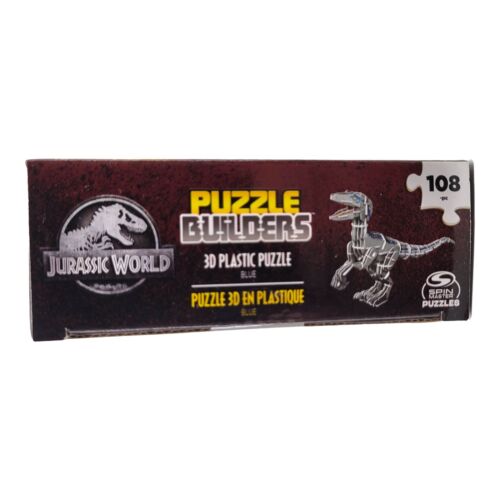 Spin Master Jurassic World Velociraptor Blue Dino 3D Puzzle Builders 108 Pieces