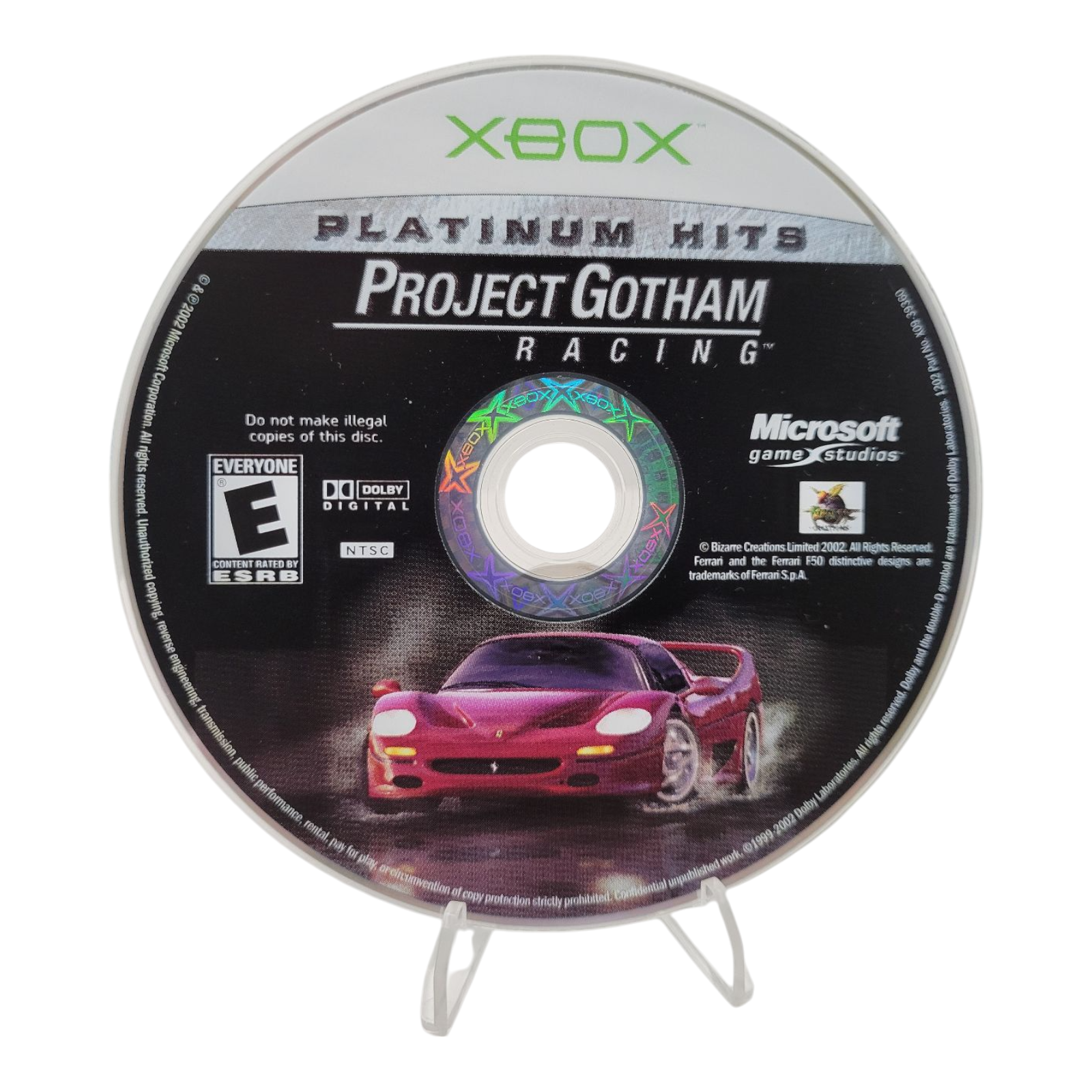 Xbox Project Gotham Racing Platinum Hits Complete Case Manual 2002