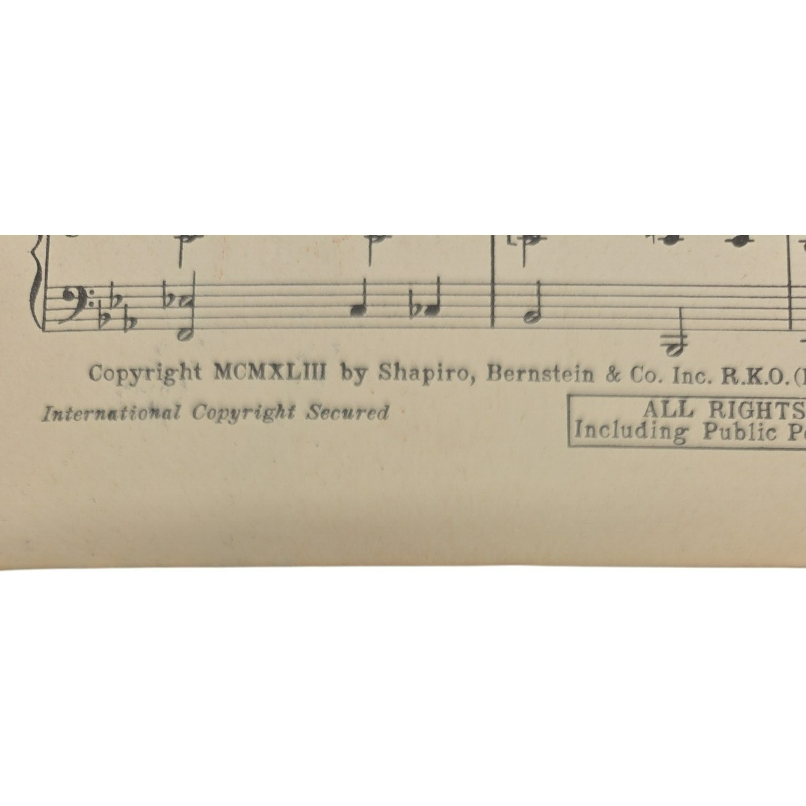 Vintage 1943 There's a Harbor of Dream Boats By Eddy Howard Sheet Music