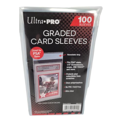 Ultra Pro Graded Card Sleeves 100 Pack Resealable for PSA Slabs Acid Free Clear