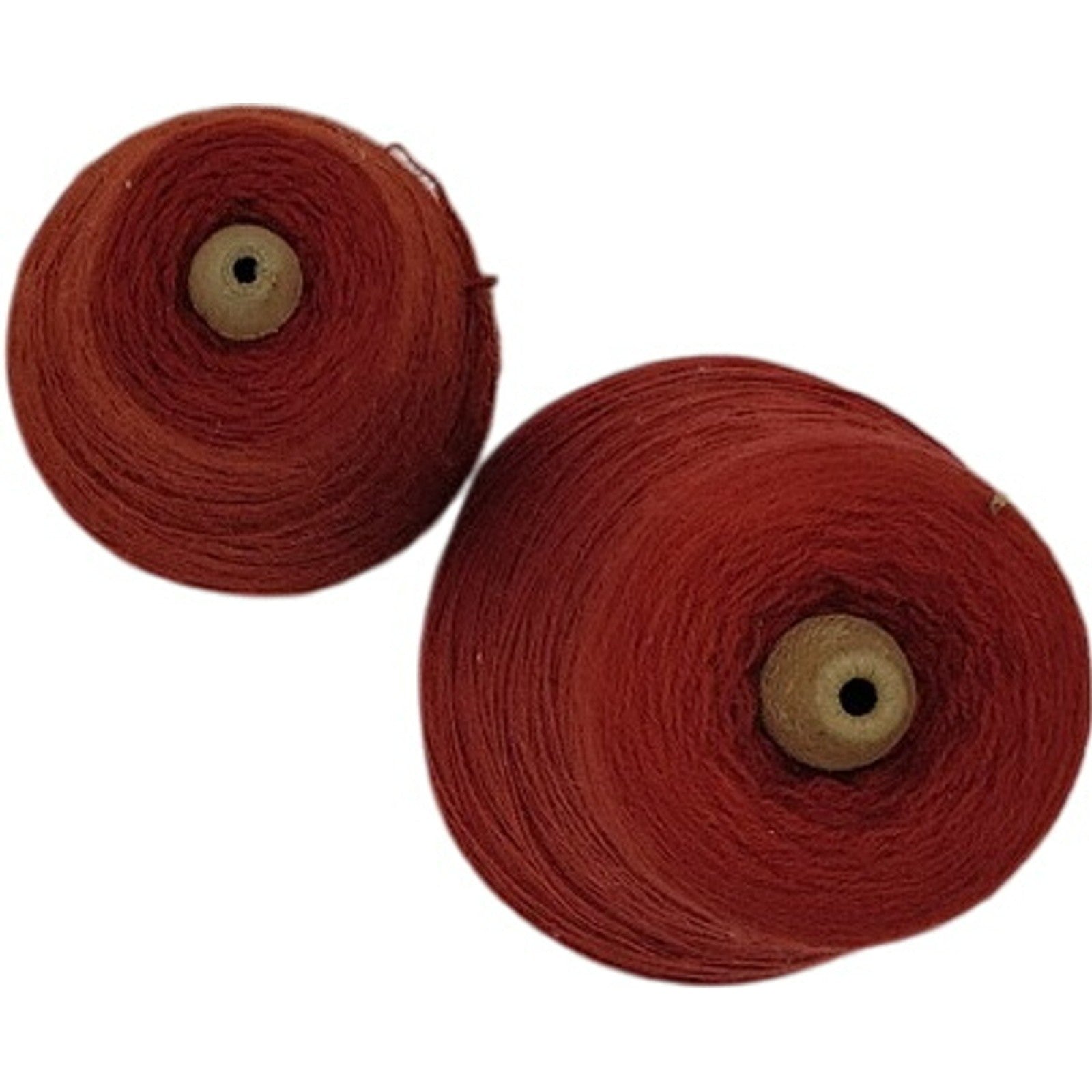 Vintage National Spinning Co 1/17 Orlon Acrylic Cone Yarn Rust 7801 Lot of 2