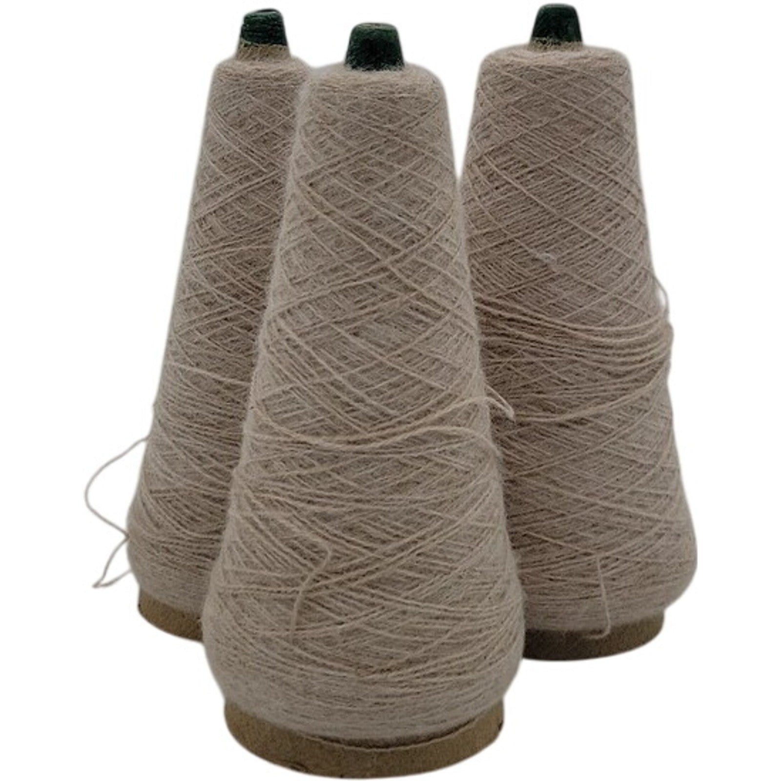Vintage Templon 2/24 Tan Heather Wool Nylon Blend Cone Yarn Lot S-79823
