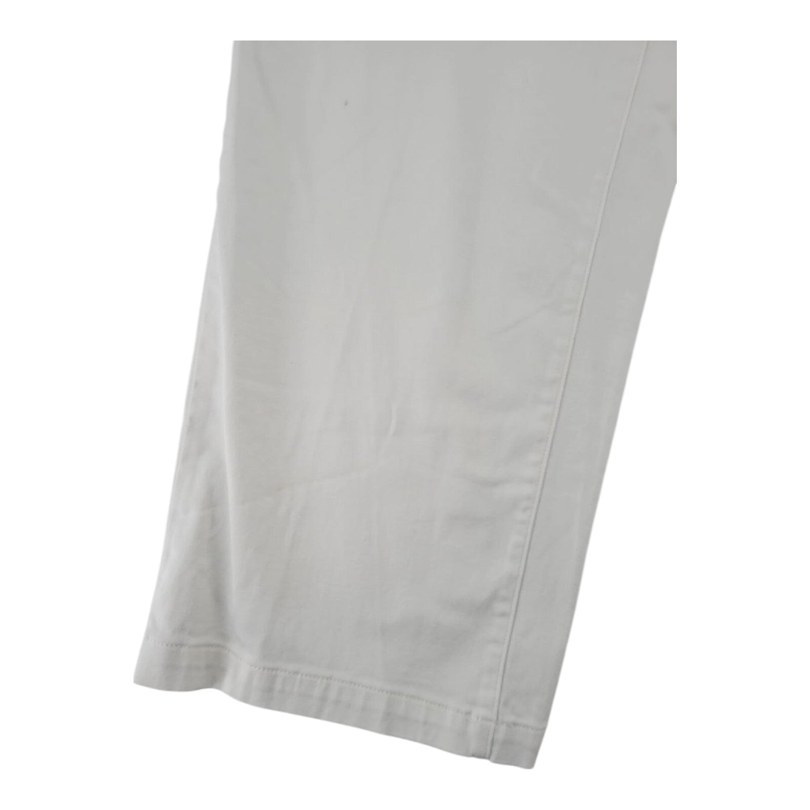 Michael Kors White Denim Capri Pants Womens Gold Tone Buttons Size 16