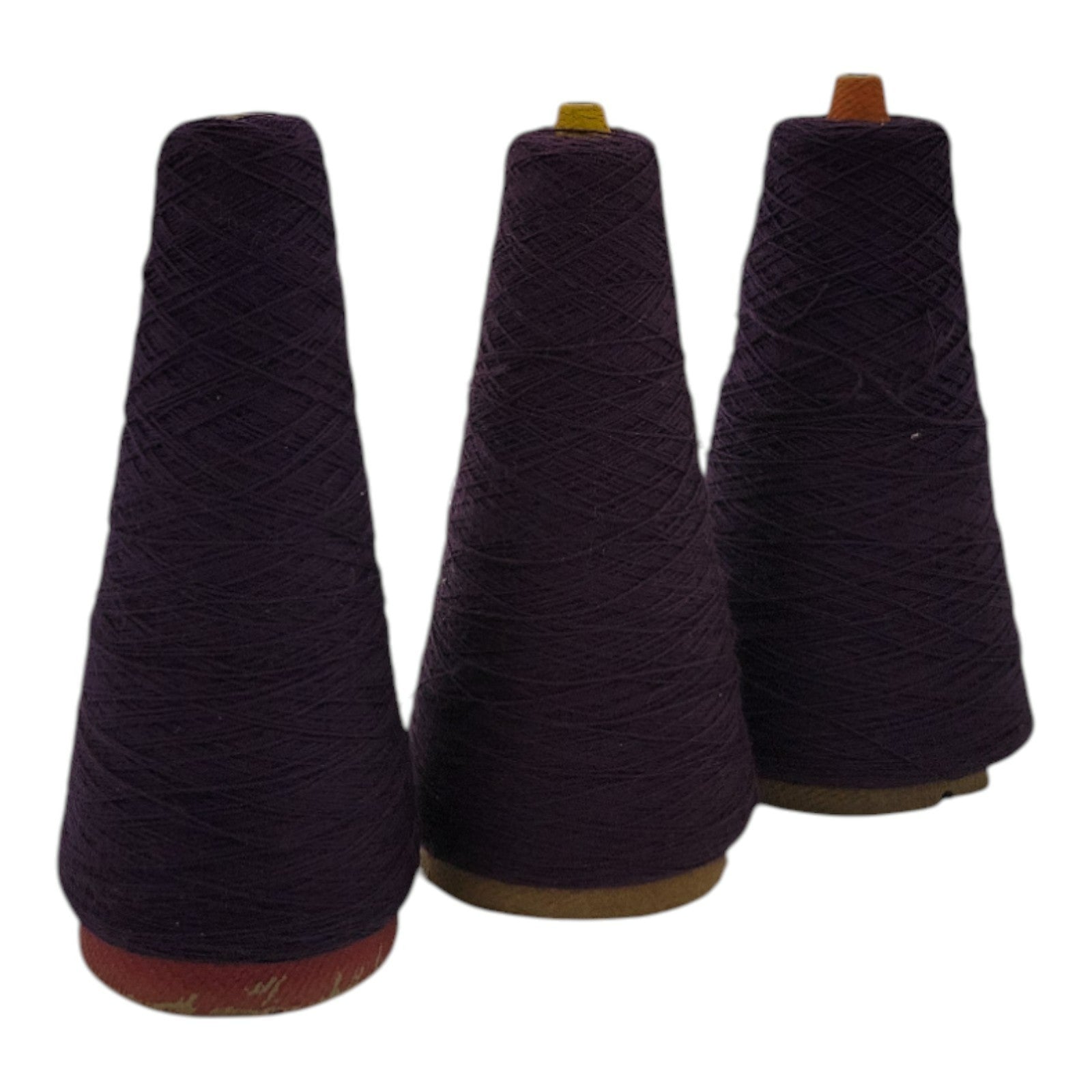Vintage Pisgah Elderberry Yarn Cone 2/24 Lot of 3