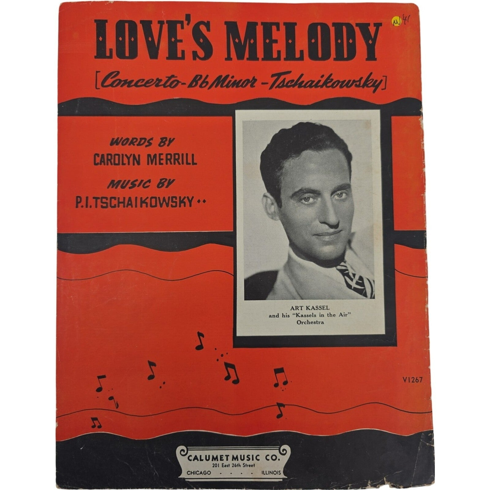 Vintage 1941 Sheet Music Love's Melody by Carolyn Merrill and P I Tschaikowsky