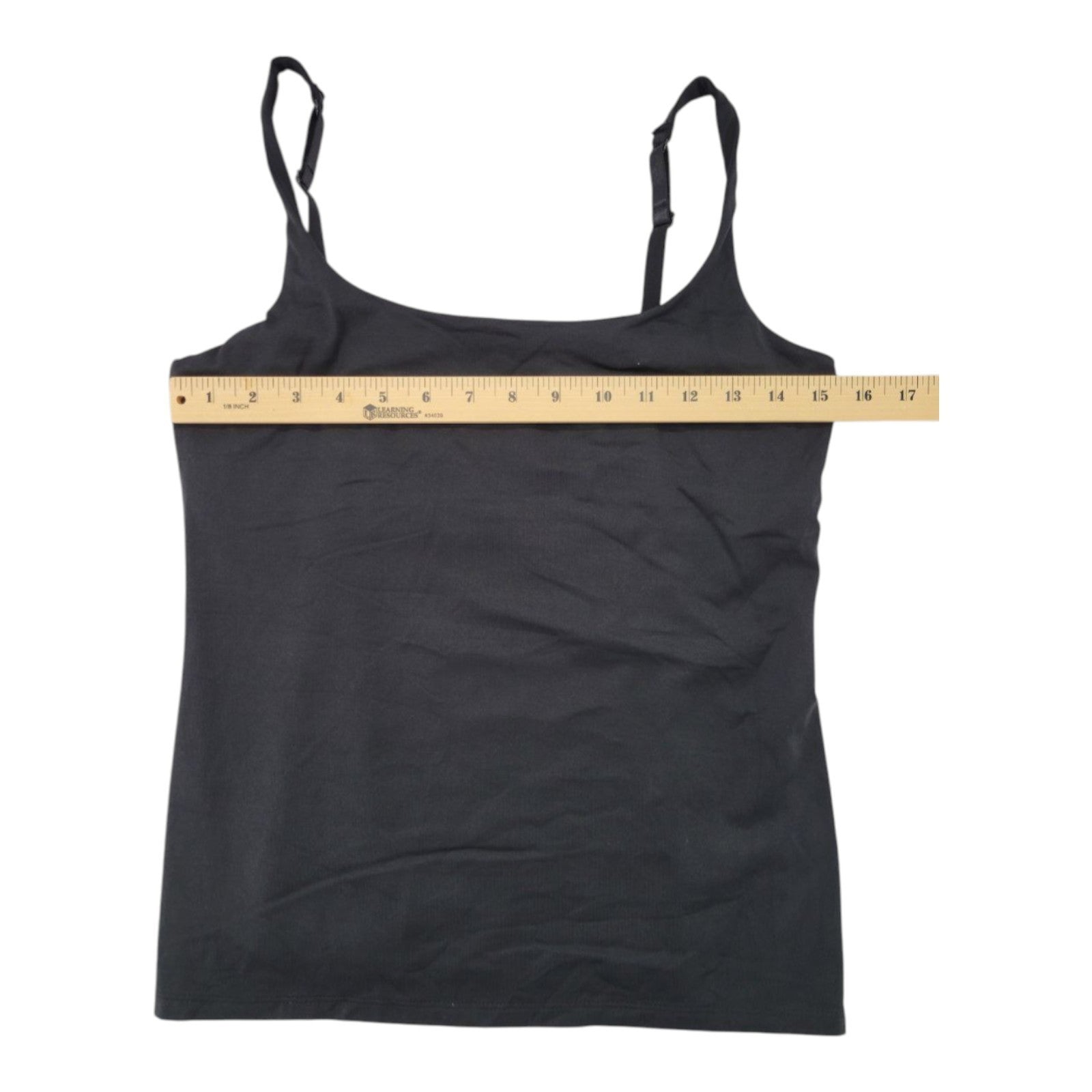 New York & Company Women's Black Cami Tank Top Adjustable Strap Nylon Blend L