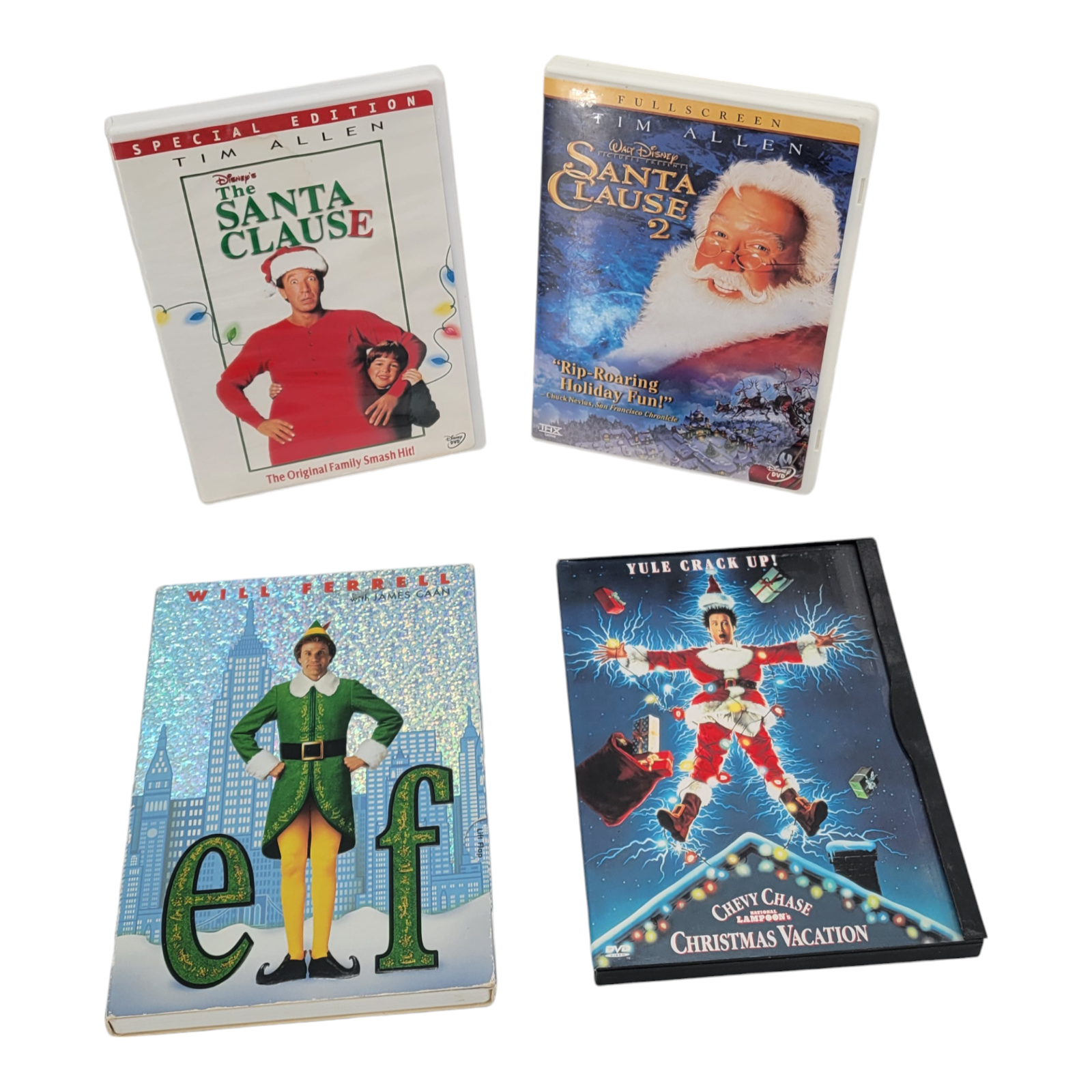 Holiday DVD Bundle The Santa Clause 1 & 2 Elf Special Edition Christmas Vacation