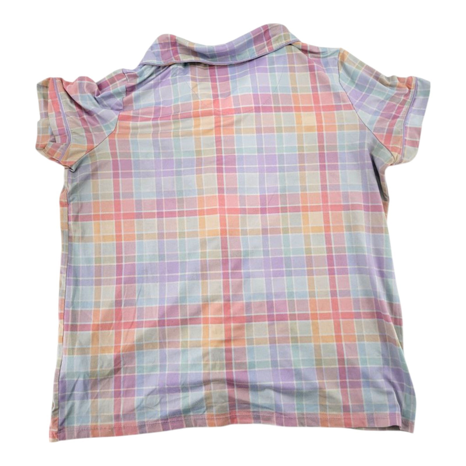 Wonder Nation Sleep Shirt Girls Pastel Plaid Button Front Top Size XXL 18