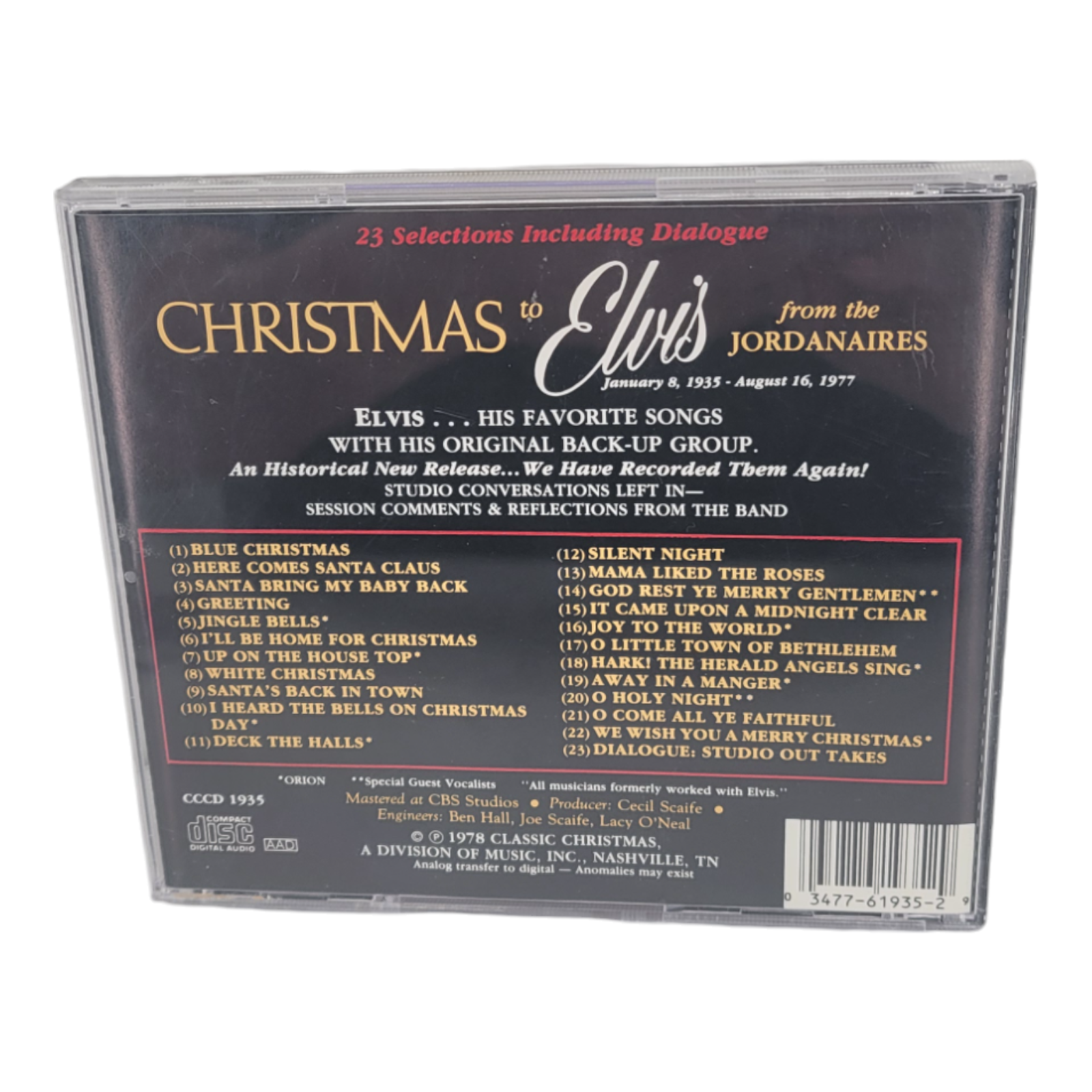 Elvis Presley and The Jordanaires Christmas to Elvis Holiday Music CD Bundle