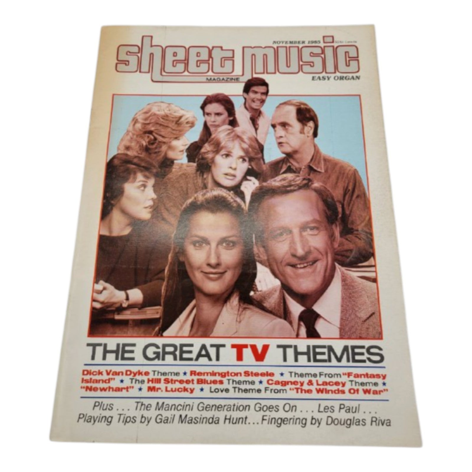 Sheet Music Magazine Great TV Themes Easy Organ Nov 1985 Vol. 9 No. 8