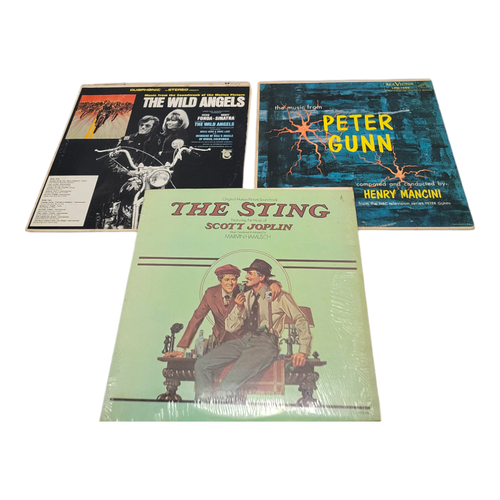 Vintage Show Tunes The Wild Ones Peter Gunn The Sting Vinyl LP 3 Record Bundle