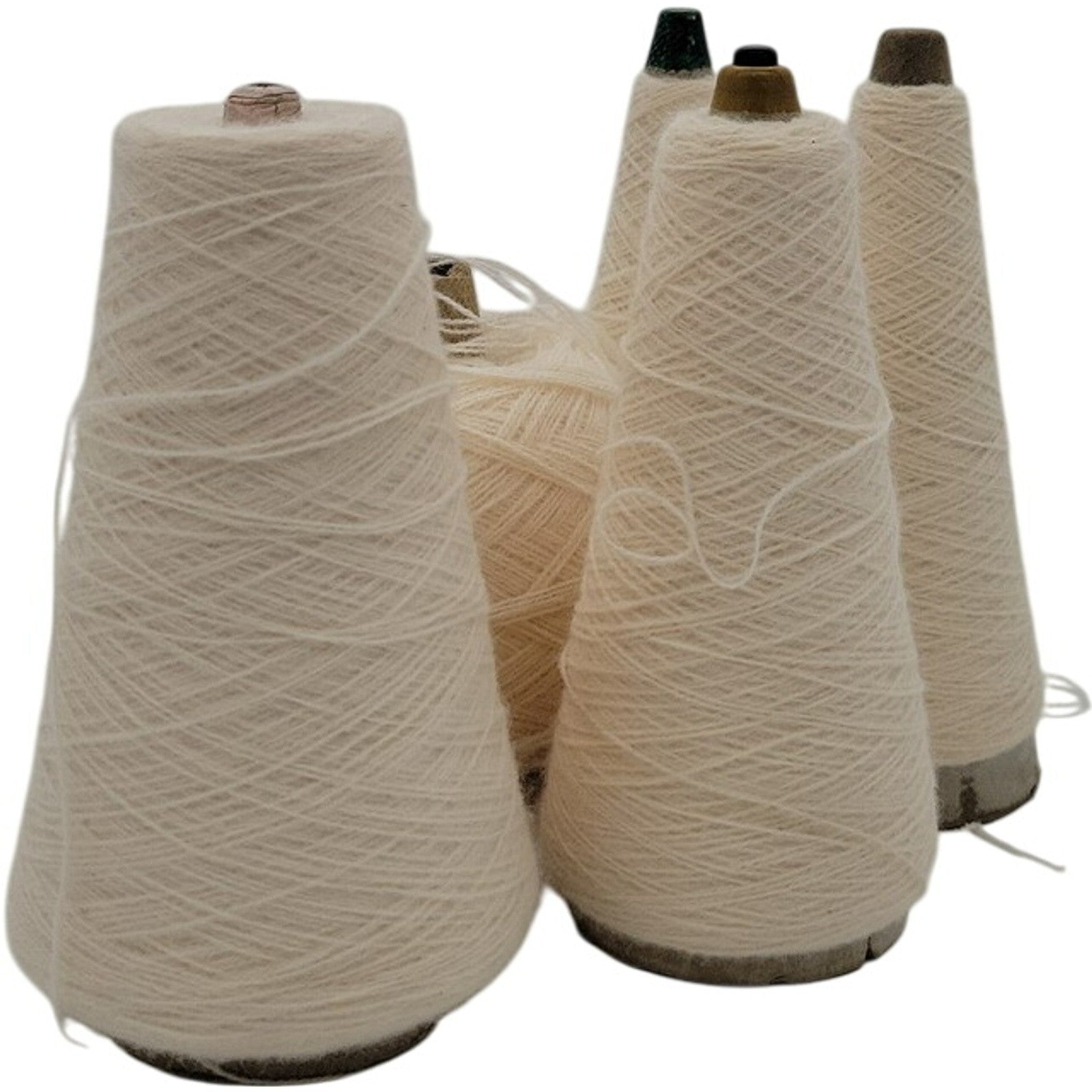 Vintage Templon 2/24 Cream Cone Yarn S-74813 Lot of 5
