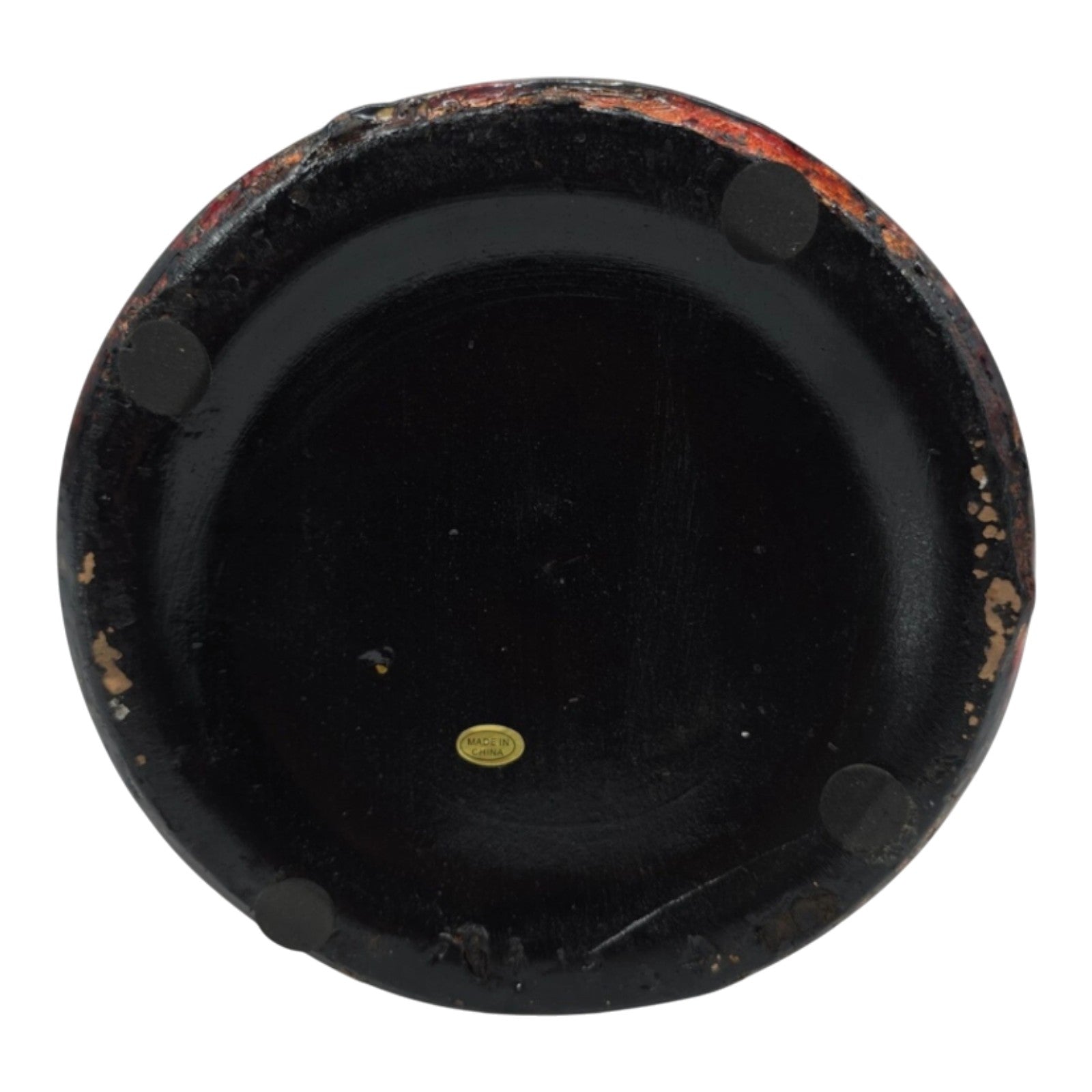 Traditional Bohemian Decorative Round Tapered Glazed Ceramic Vase 21 x 9 in