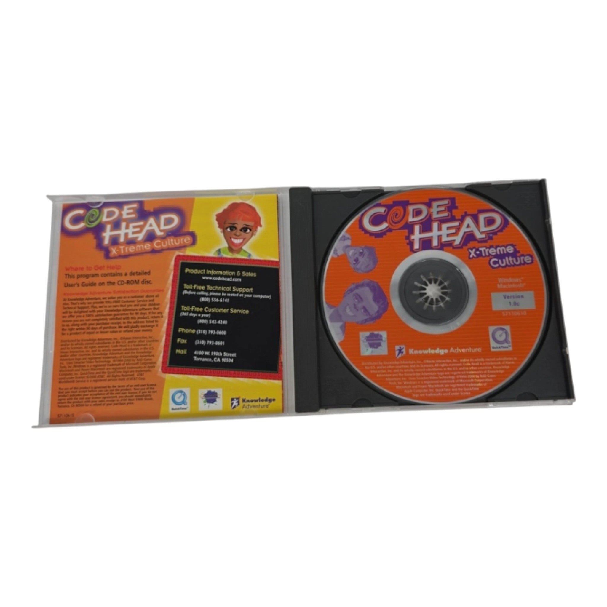 Code Head X-Treme Culture PC CD-ROM Game Knowledge Adventure Windows Macintosh