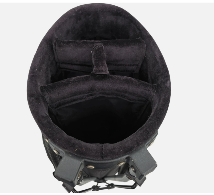 Orbit Four Divider Black Golf Bag With Carrying Strap And Stand