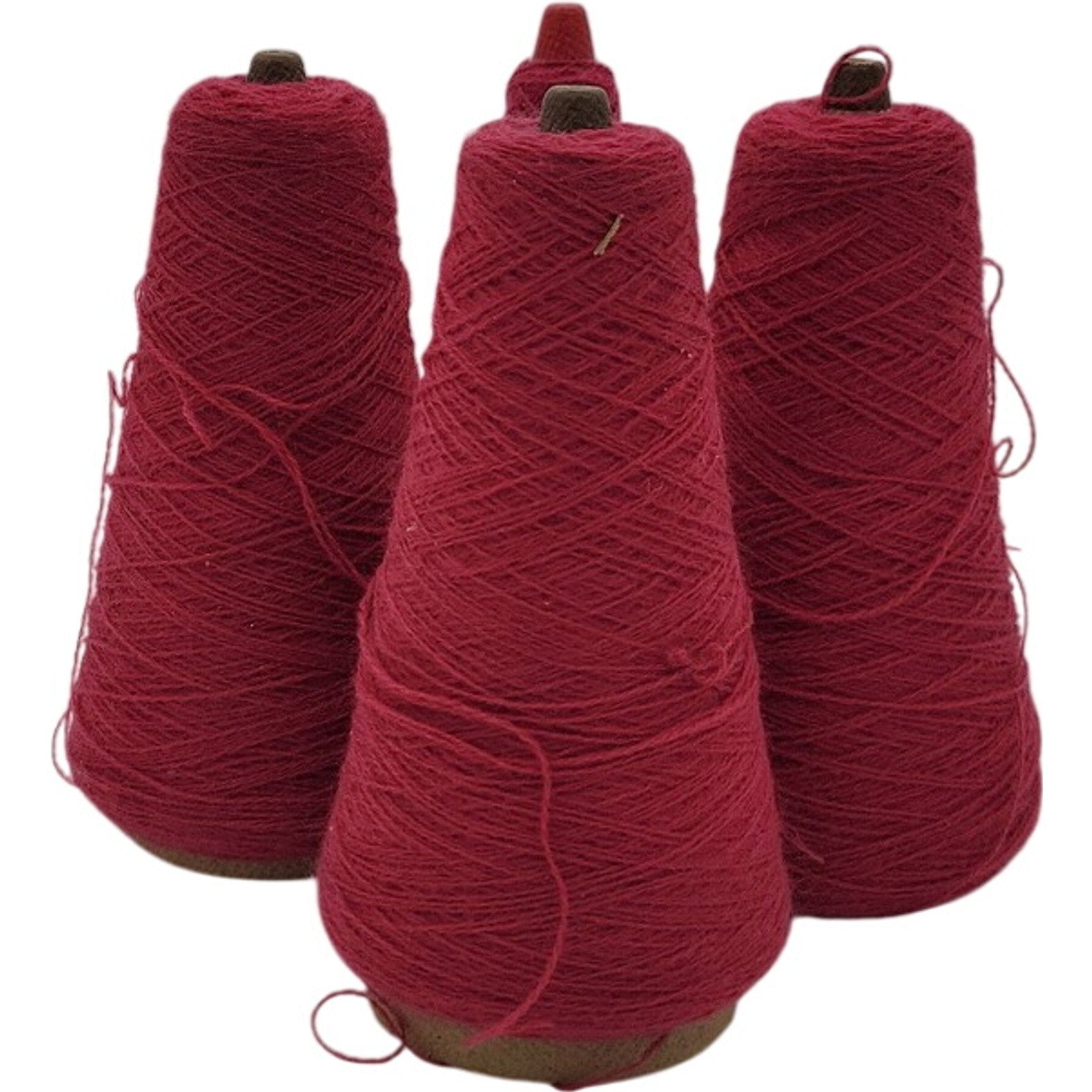 Vintage Templon 2/27 Raspberry 100% Creslan Acrylic Cone Yarn S-88953 Lot of 4