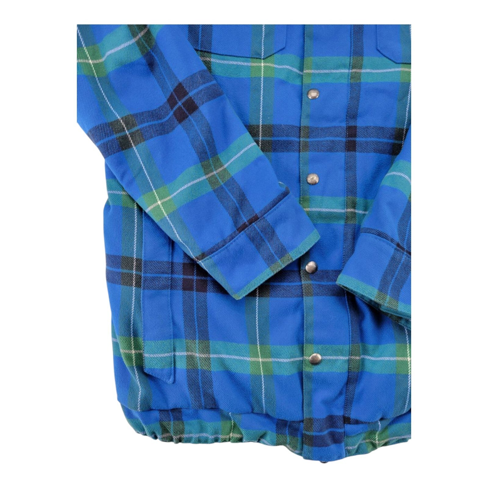 Burton Snowboard Dryride Jacket Blue Plaid Insulated Hooded Coat Mens Large