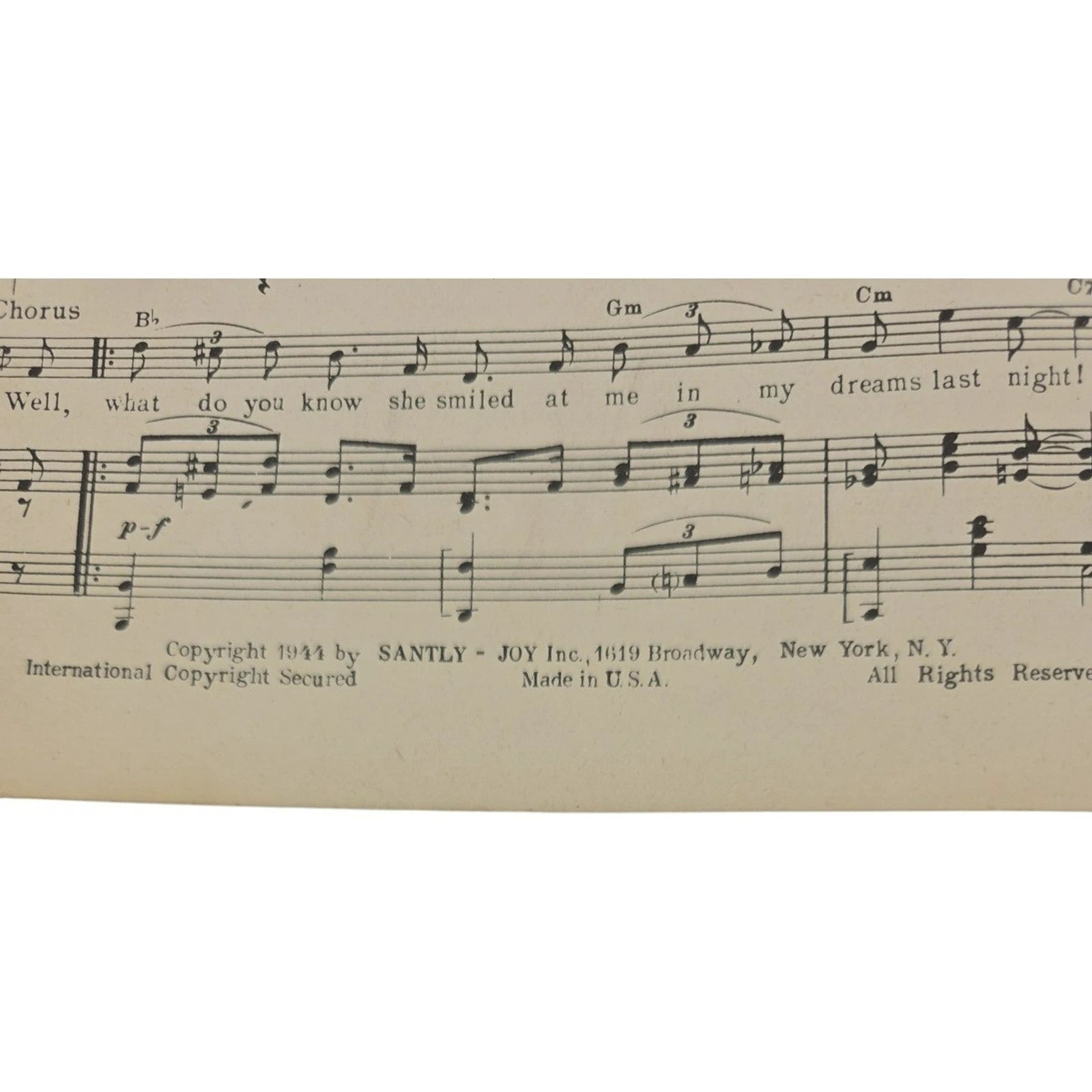 Vintage 1944 Sheet Music My Dreams are Getting Better all the Time Marion Hutton