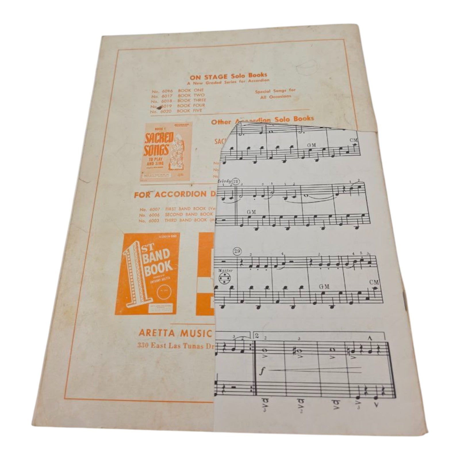 Aretta Accordion Band 3rd Band Book Beginning Series Music Sheet 1957