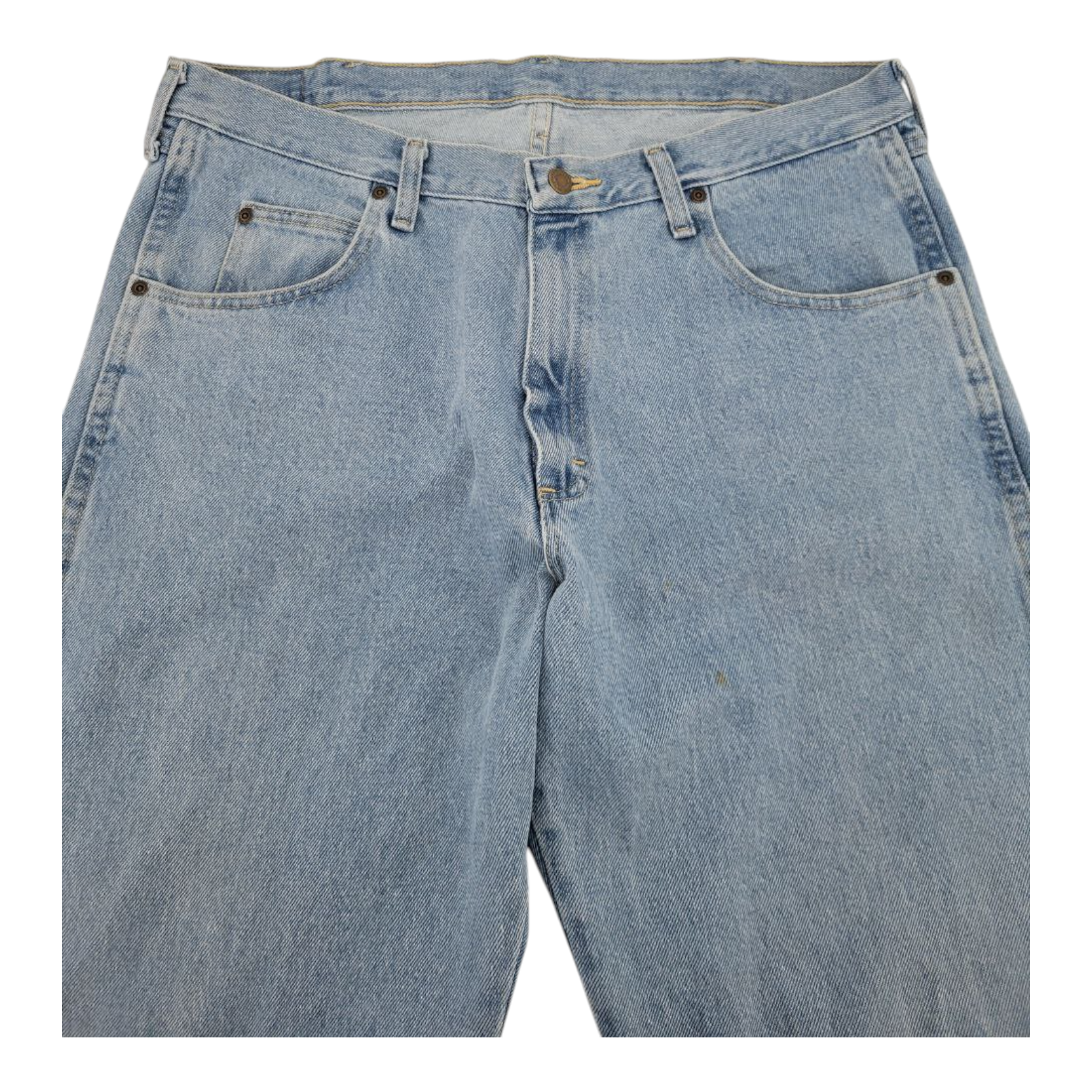 Wrangler Blue Ridge Mens Jeans Light Wash Denim Straight Fit 36x34 RN 130273