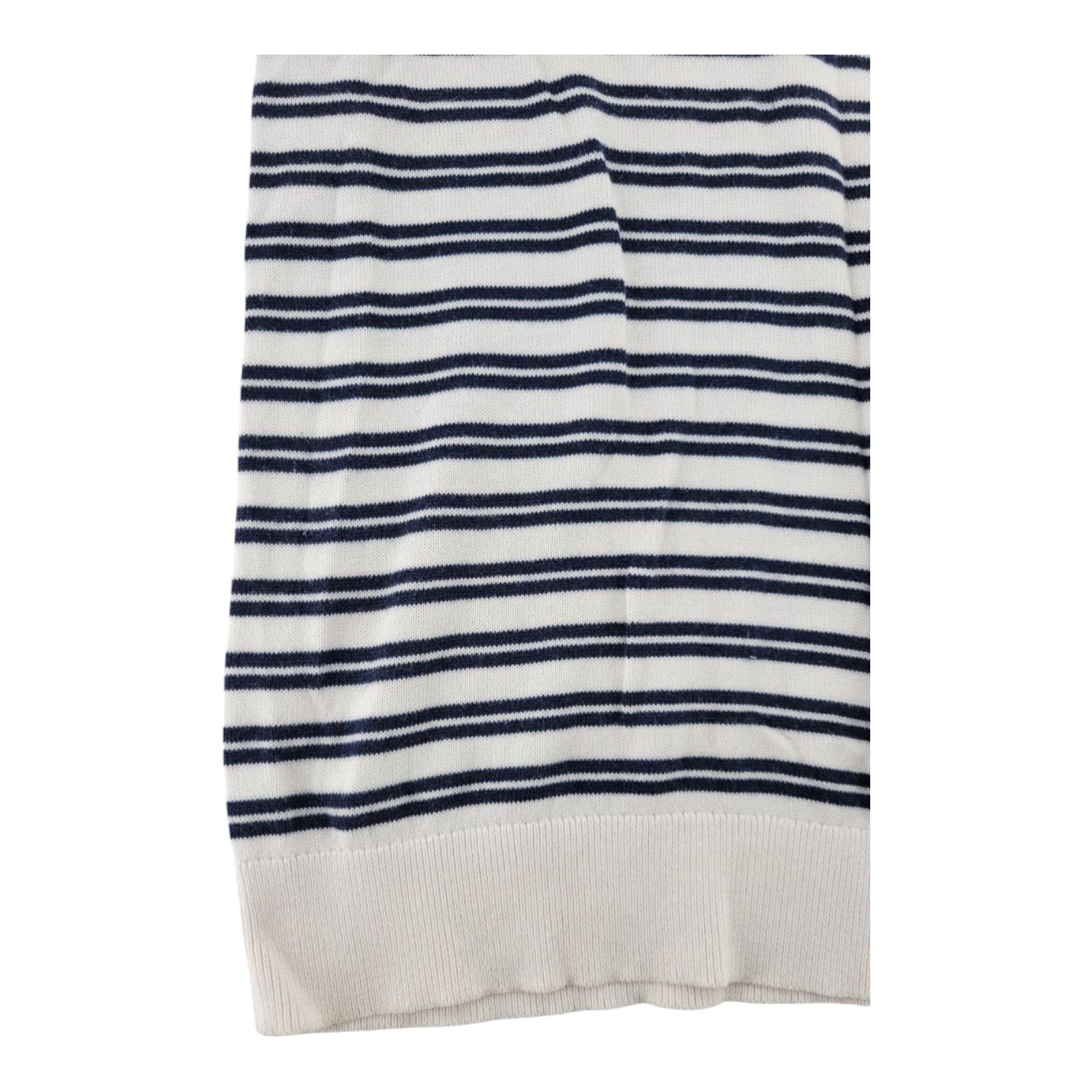 Banana Republic Womens Striped Sweater Top Orange Navy White Short Sleeve S