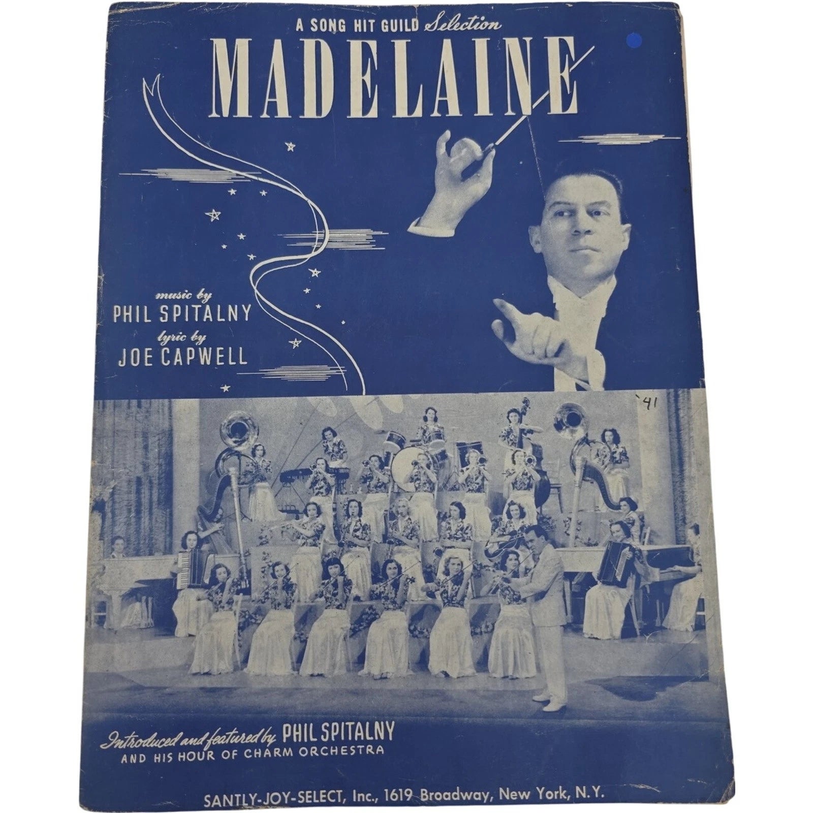 1941 Madelain Vintage Sheet Music by Phil Spitalny Hour of Charm Orchestra