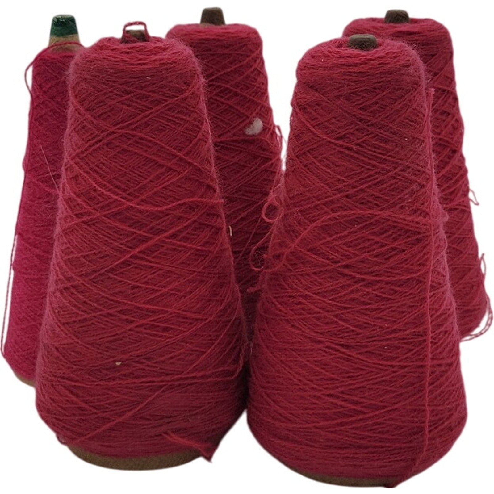 Vintage Templon 2/24 Raspberry Heather Yarn Cone S-83351 Lot of 5
