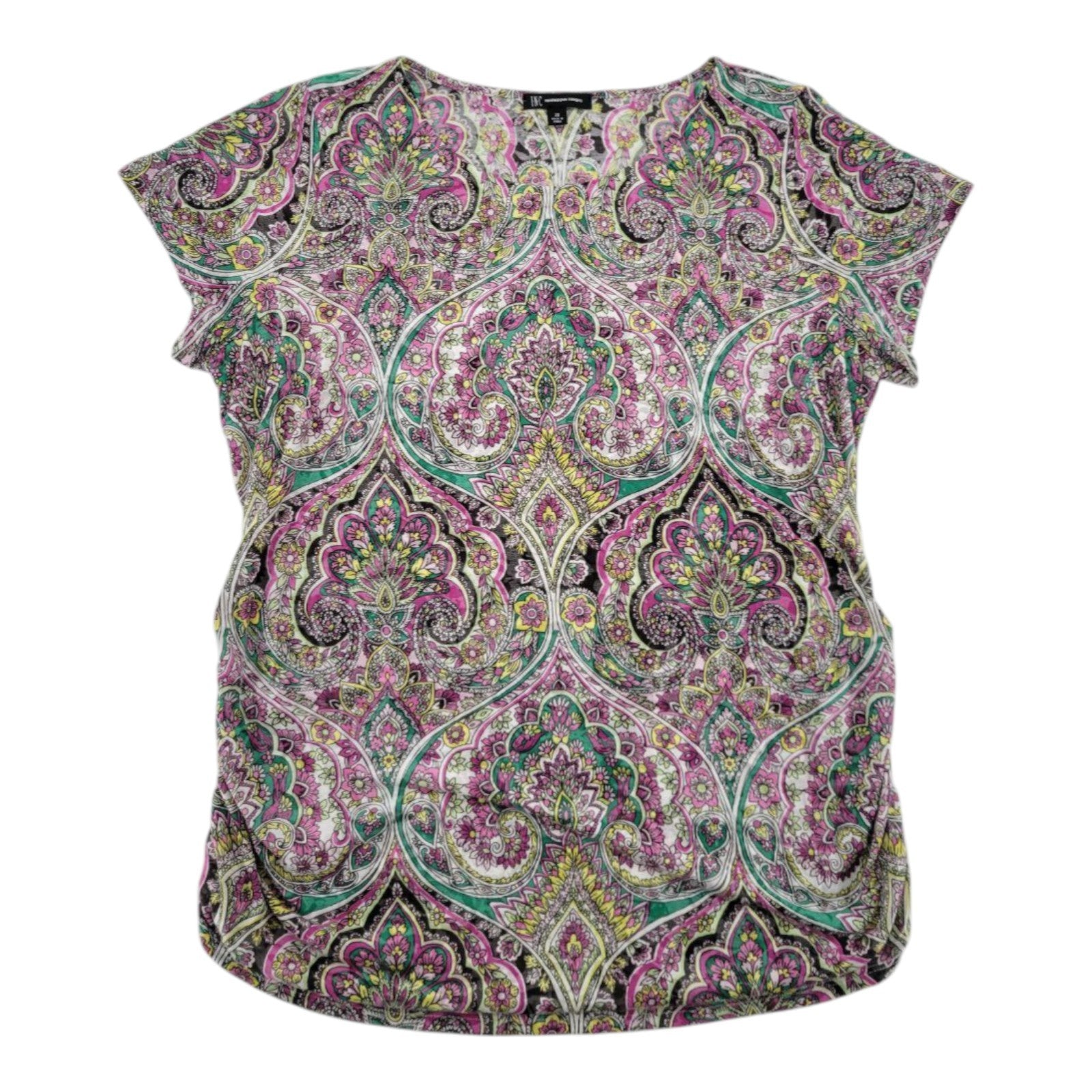 INC International Concepts Women's Plus Top 2X Opulent Paisley Stretch