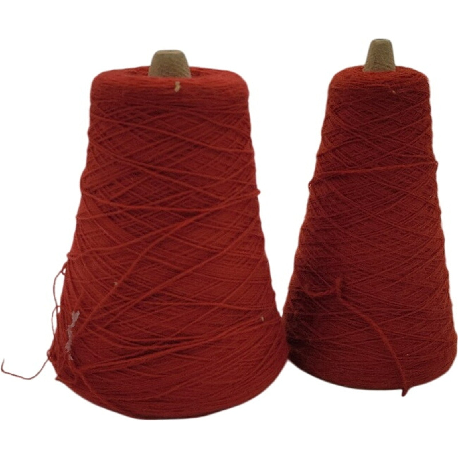 Vintage National Spinning Co 1/17 Orlon Acrylic Cone Yarn Rust 7801 Lot of 2