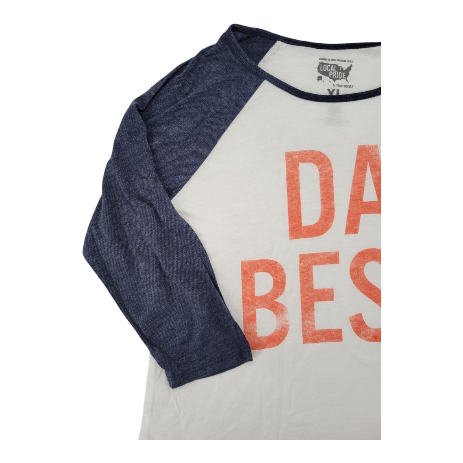Local Pride Todd Snyder DA BEST Raglan Tee XL Navy White 3/4 Sleeve USA