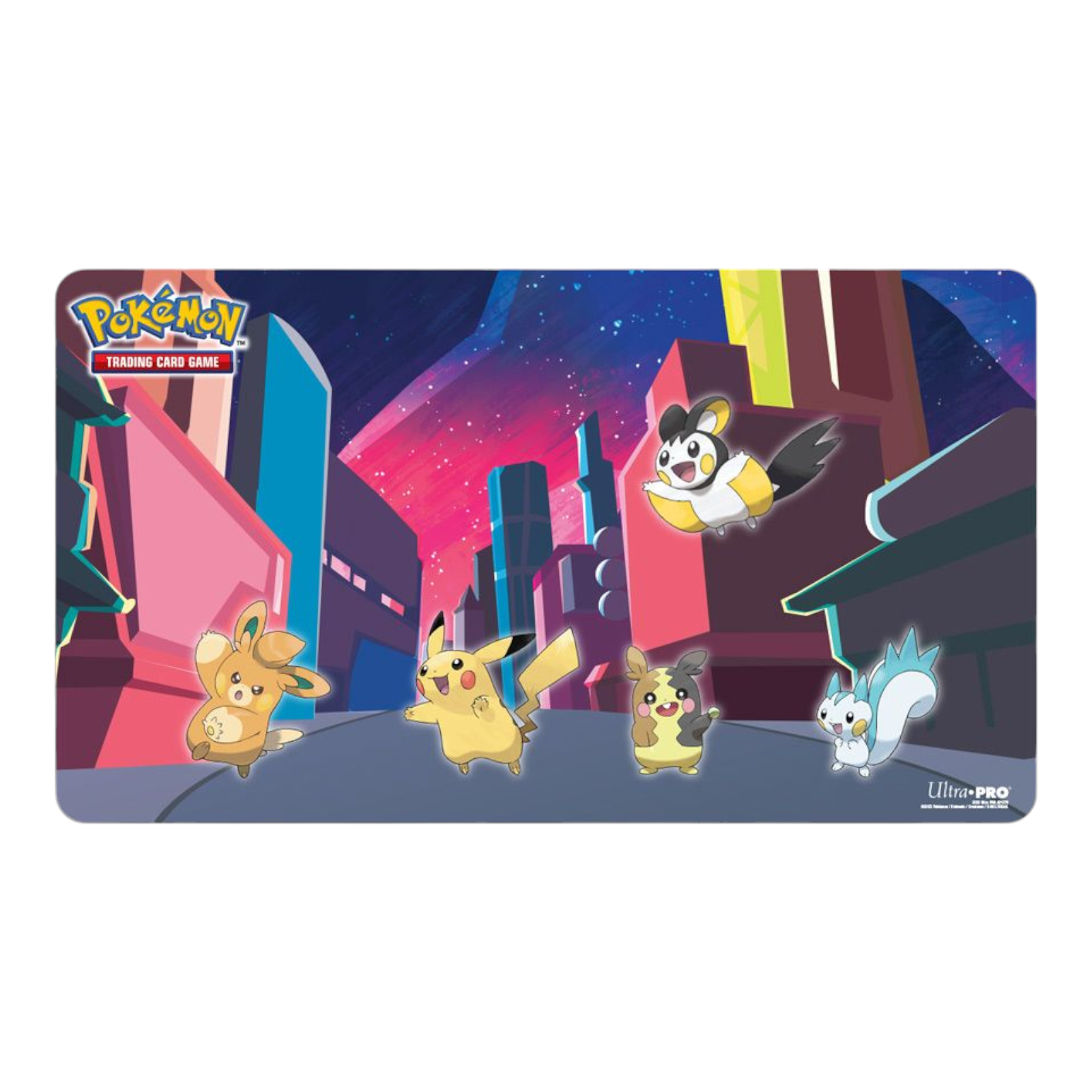 Ultra Pro Pokemon Series Shimmering Skyline Playmat Pikachu Pawmo Morpeko