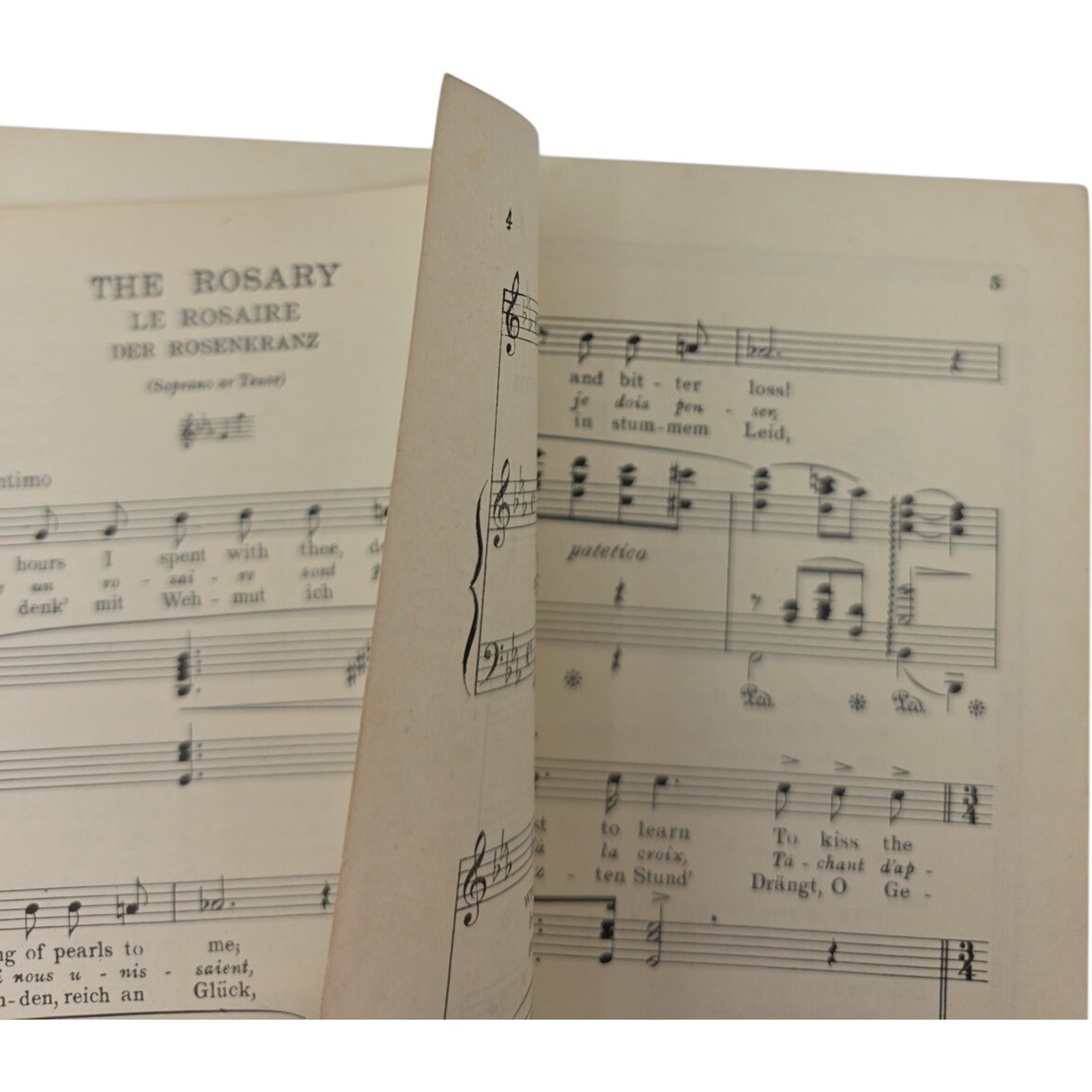 1905 Art Nouveau Cover for The Rosary Sheet Music by Ethelbert Nevin