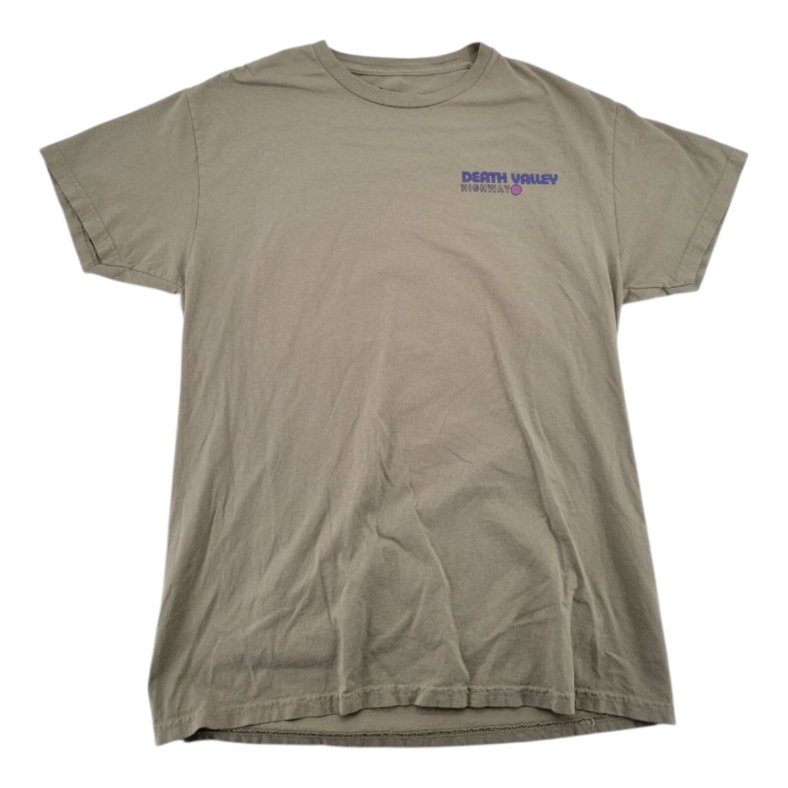 Bowery Supply Co Death Valley Highway Graphic Tan T-Shirt Mens Medium