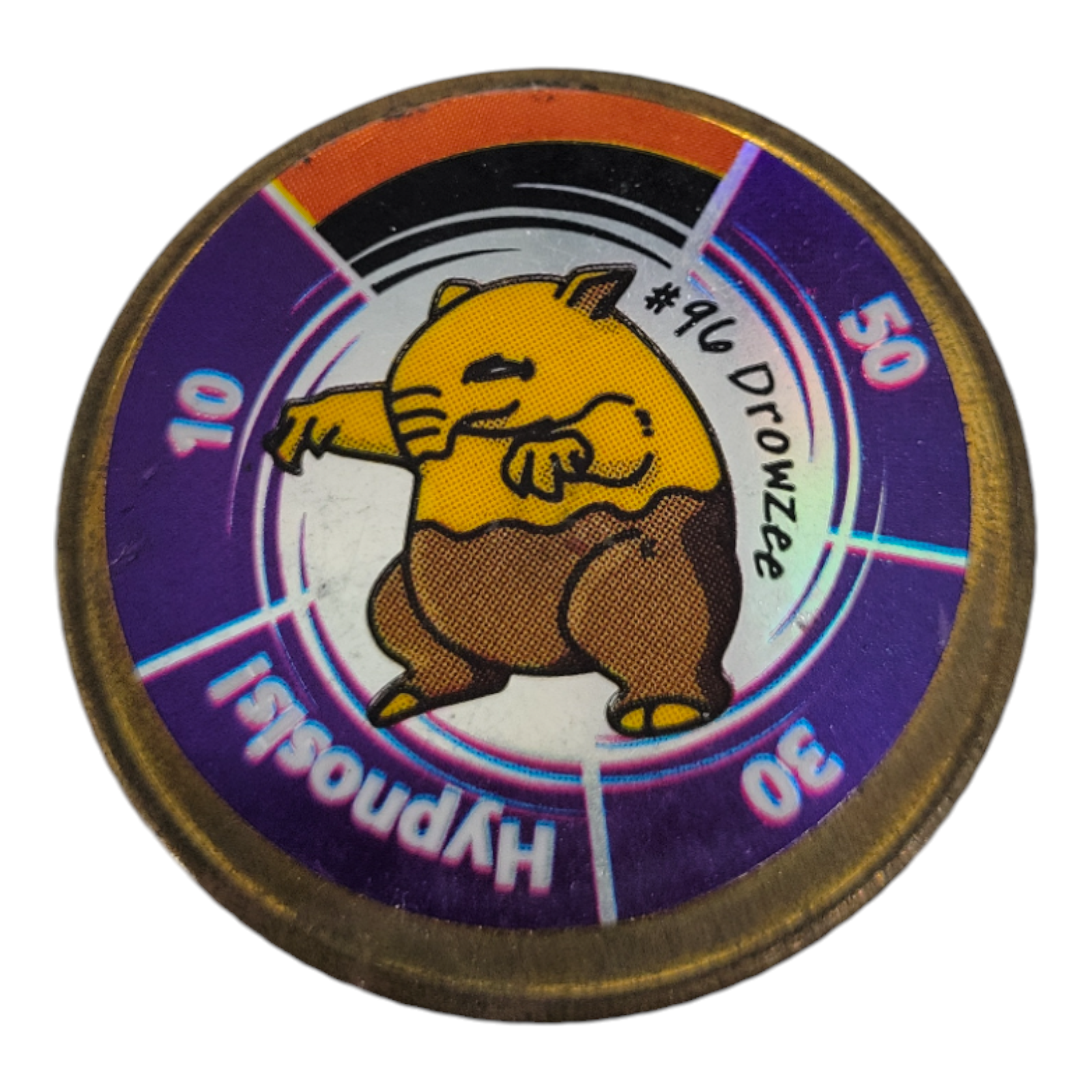 1999 Vintage Nintendo Hasbro Pokemon Battle Coin Gold Drowzee #96