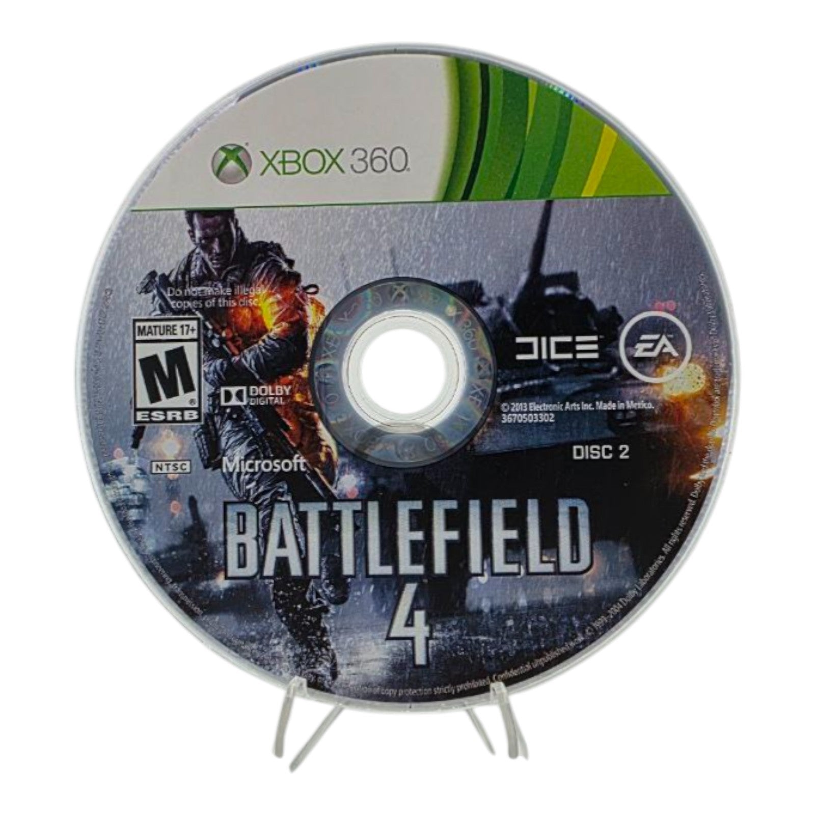 Battlefield 4 Xbox 360 Complete with Case and 2 Discs Tested 2013 No Manual