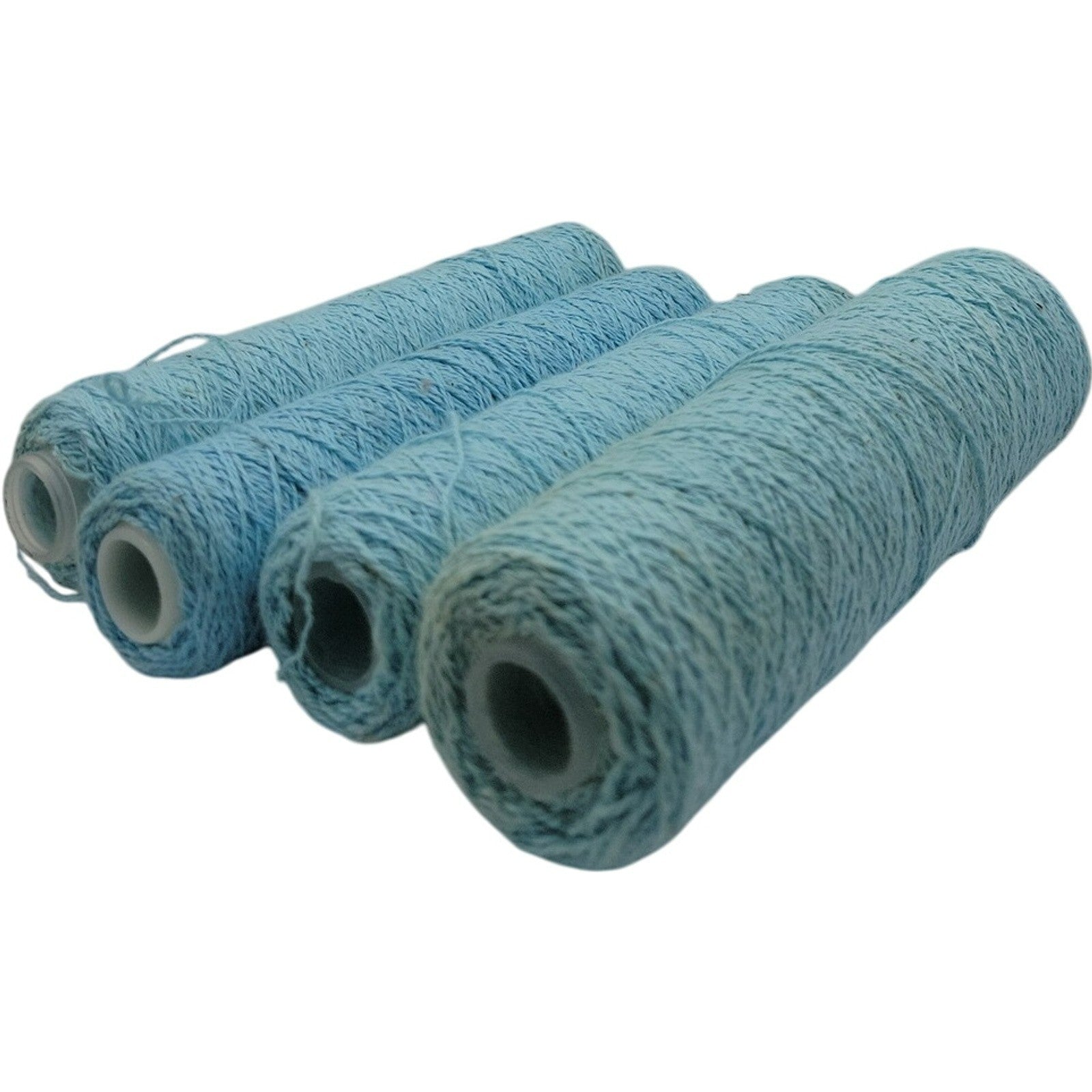 1980s Vintage Teal Blue Acrylic Weaving Knitting Yarn Lot of 4
