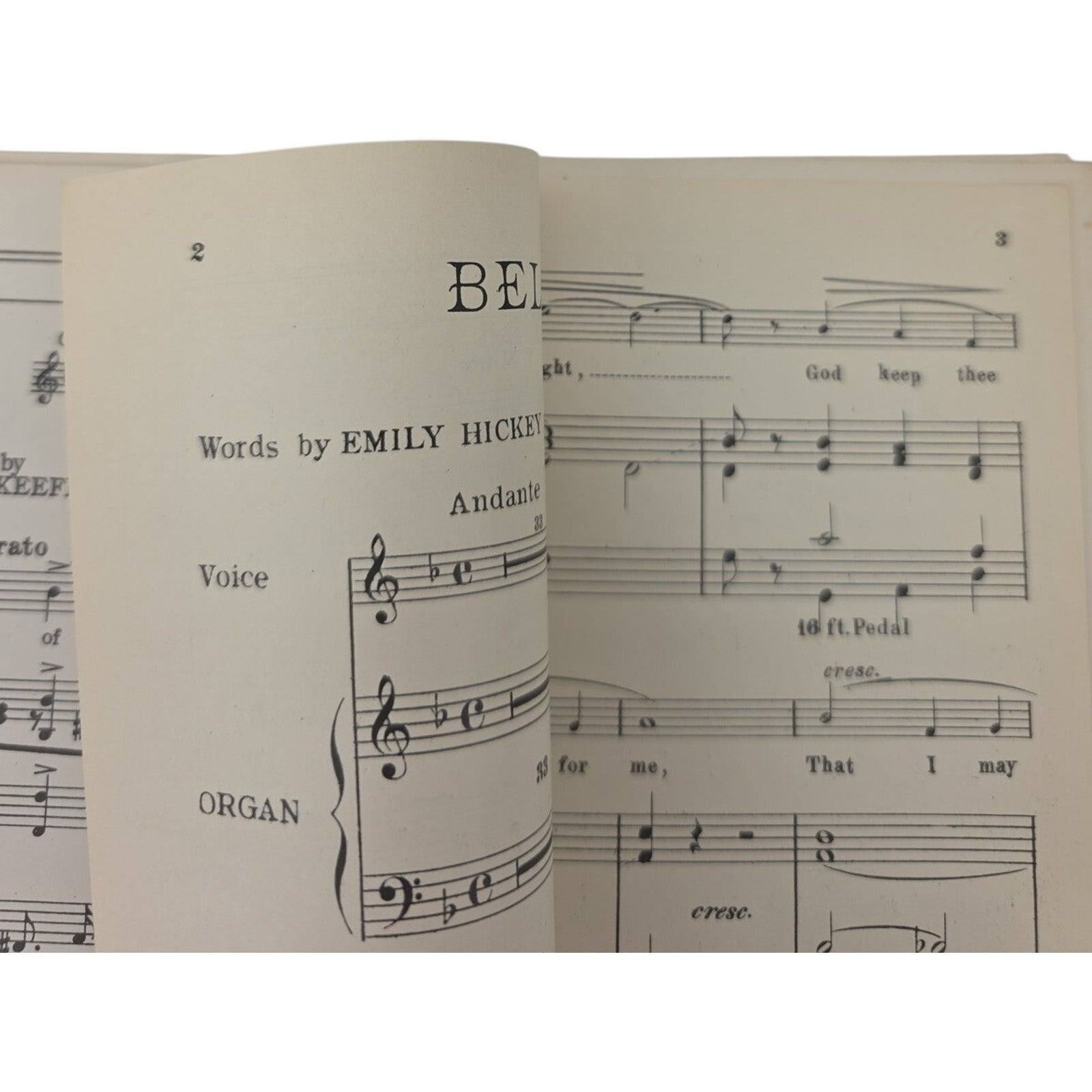 1896 Sheet Music Beloved It Is Morn Song Florence Aylward Emily Hickey